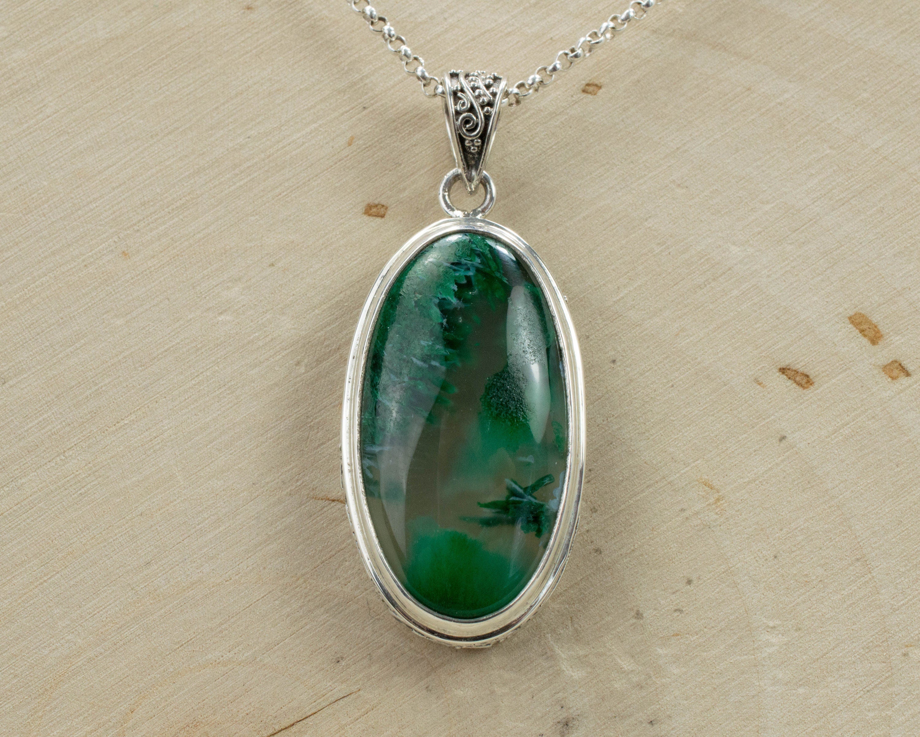 Chrysocolla and Malachite Pendant; Genuine Untreated Australia Chrysocolla - Mark Oliver Gems