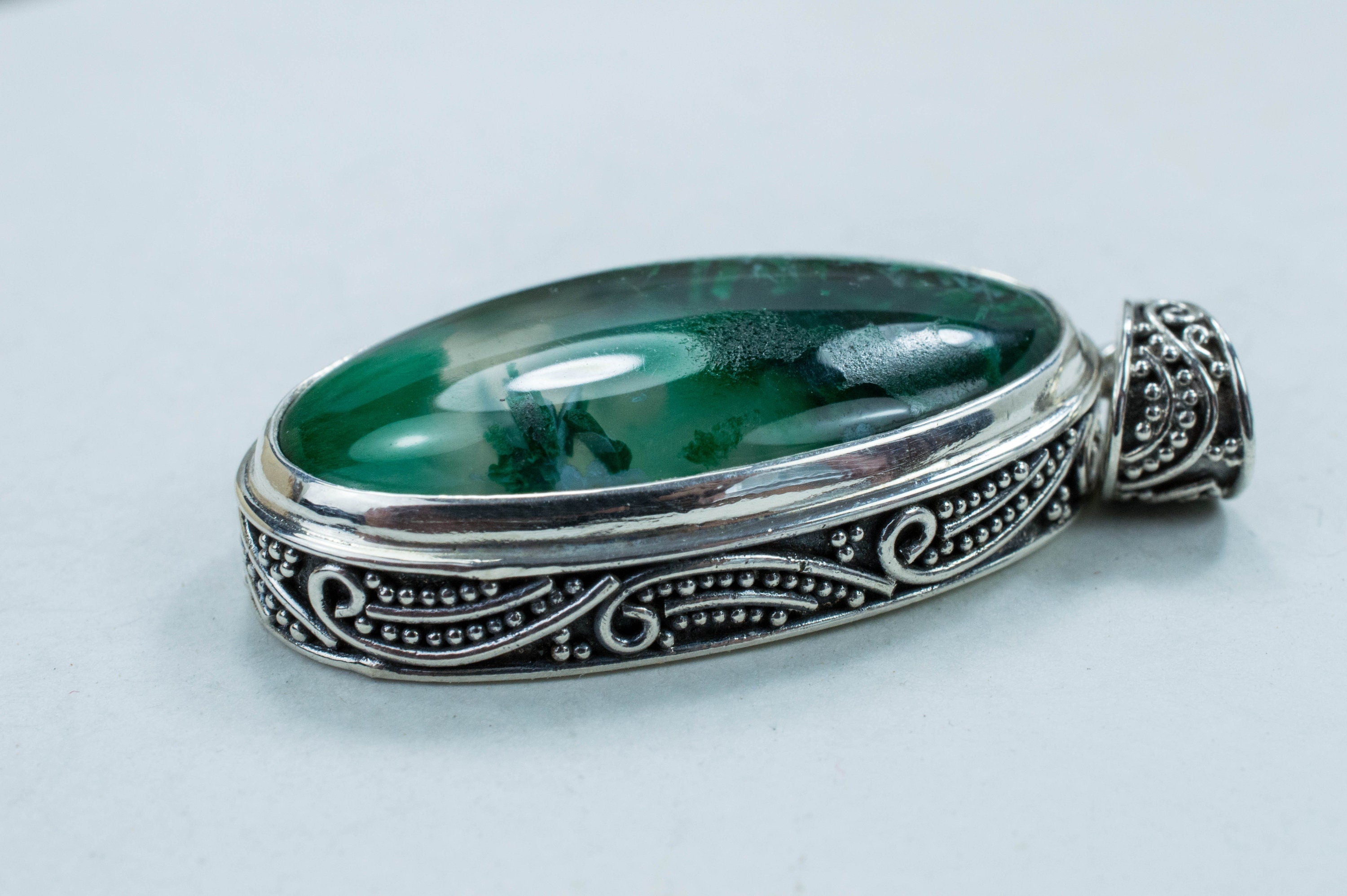 Chrysocolla and Malachite Pendant; Genuine Untreated Australia Chrysocolla - Mark Oliver Gems