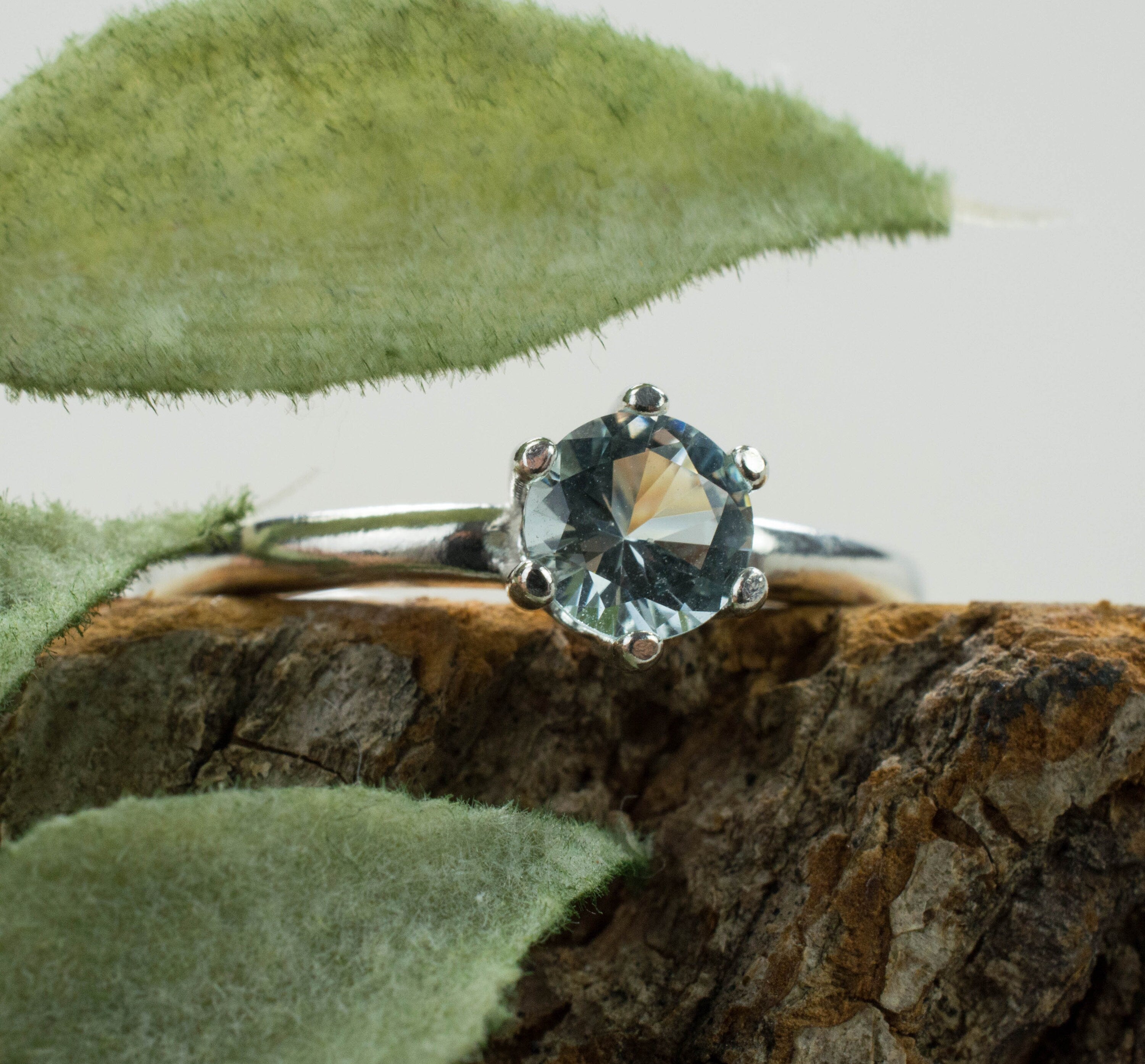 Aquamarine Ring, Genuine Untreated Brazil Aquamarine - Mark Oliver Gems