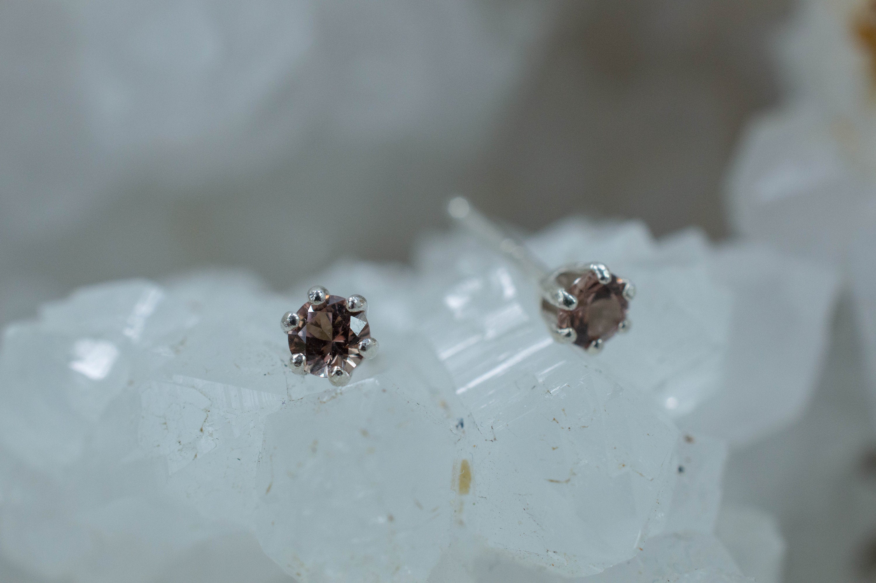 Champagne Garnet Earrings; Genuine Untreated Tanzanian Garnet - Mark Oliver Gems