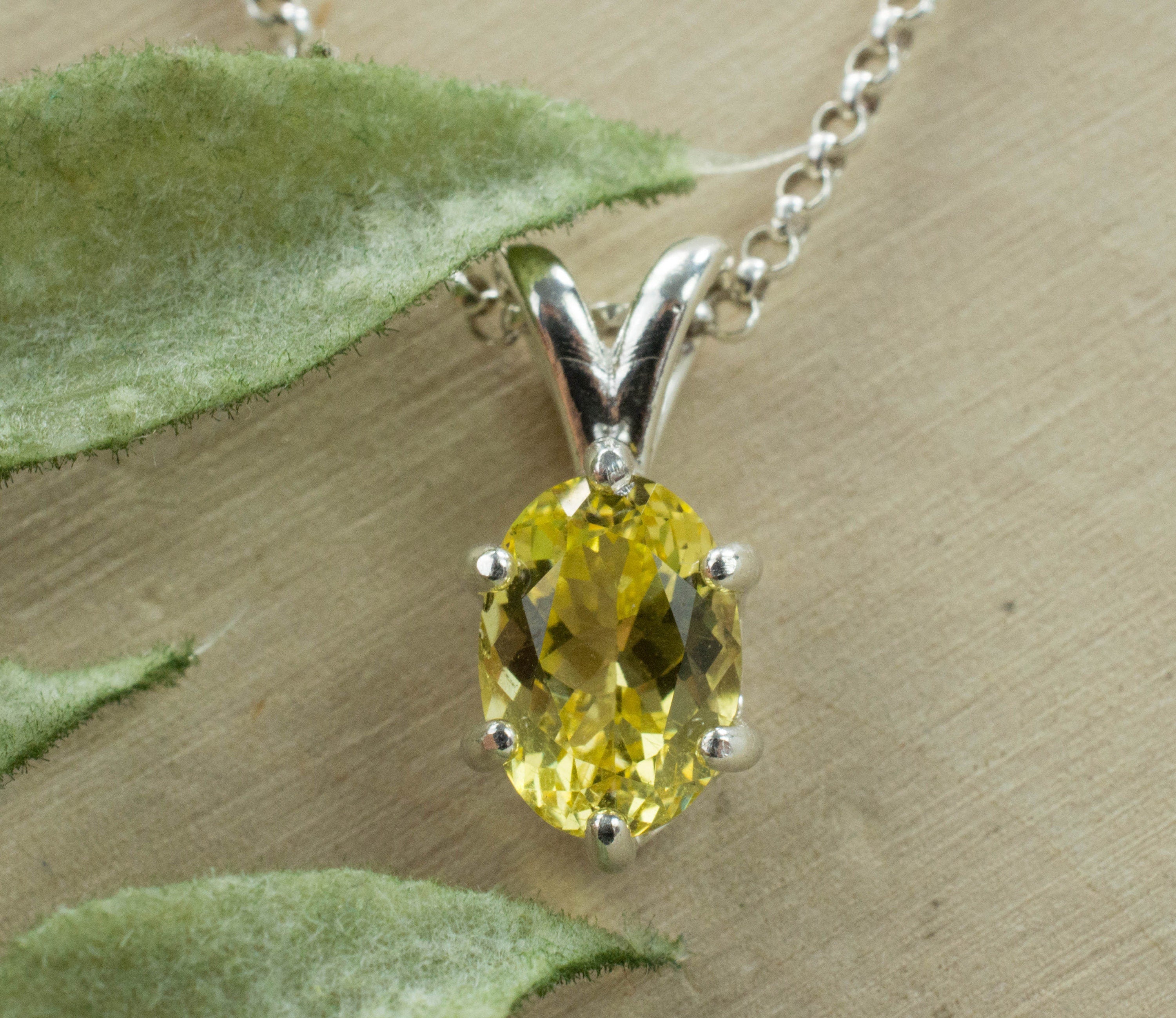 Danburite Pendant; Genuine Untreated Tanzanian Yellow Danburite - Mark Oliver Gems