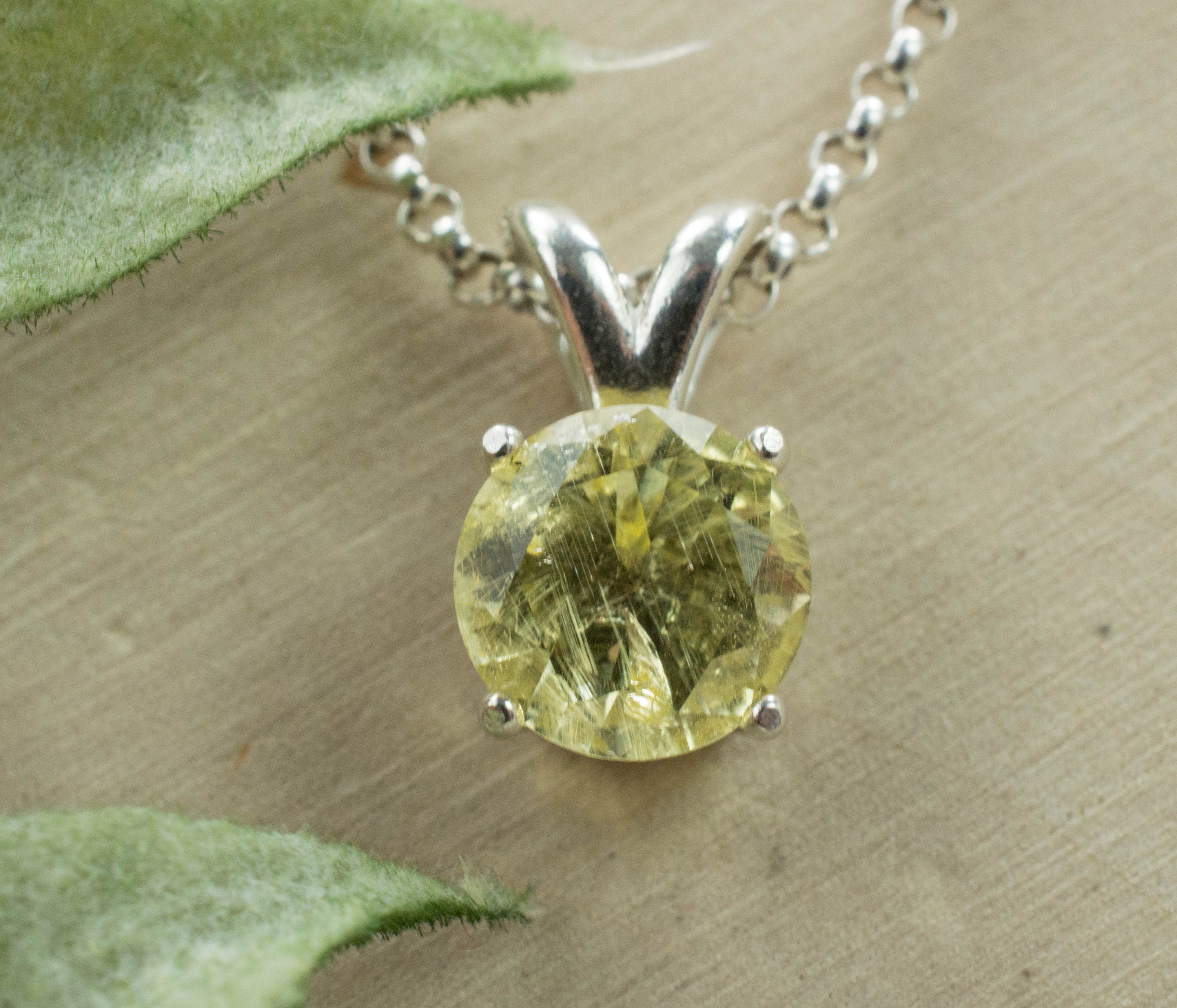 Danburite Pendant; Natural Untreated Tanzanian Yellow Danburite - Mark Oliver Gems