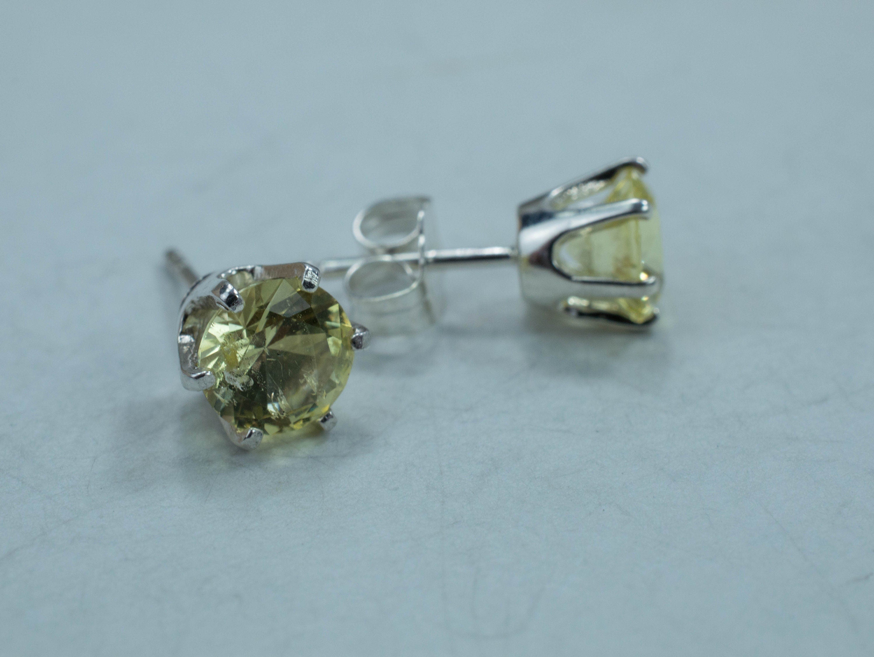 Danburite Earrings; Natural Untreated Tanzanian Yellow Danburite - Mark Oliver Gems