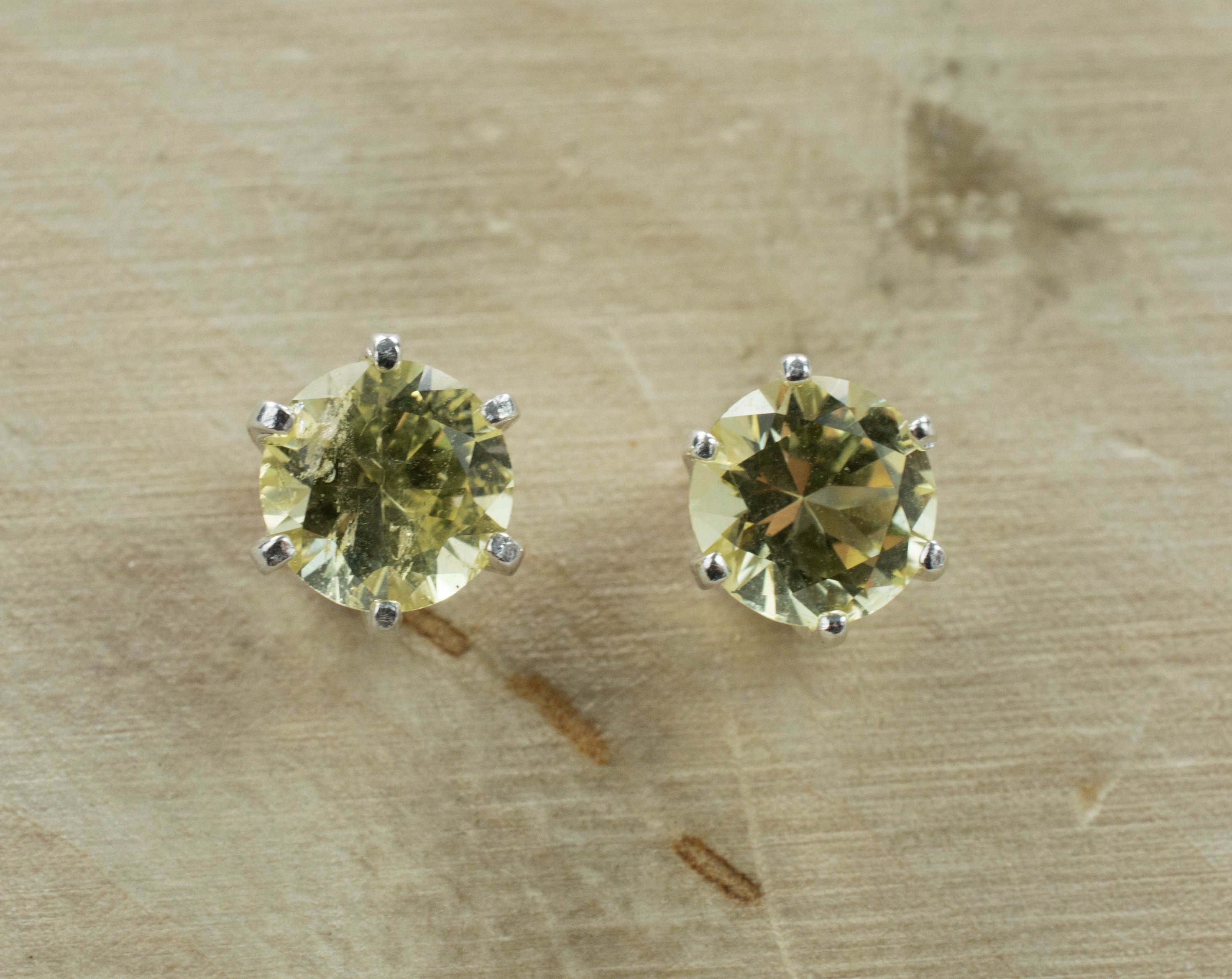 Danburite Earrings; Natural Untreated Tanzanian Yellow Danburite - Mark Oliver Gems