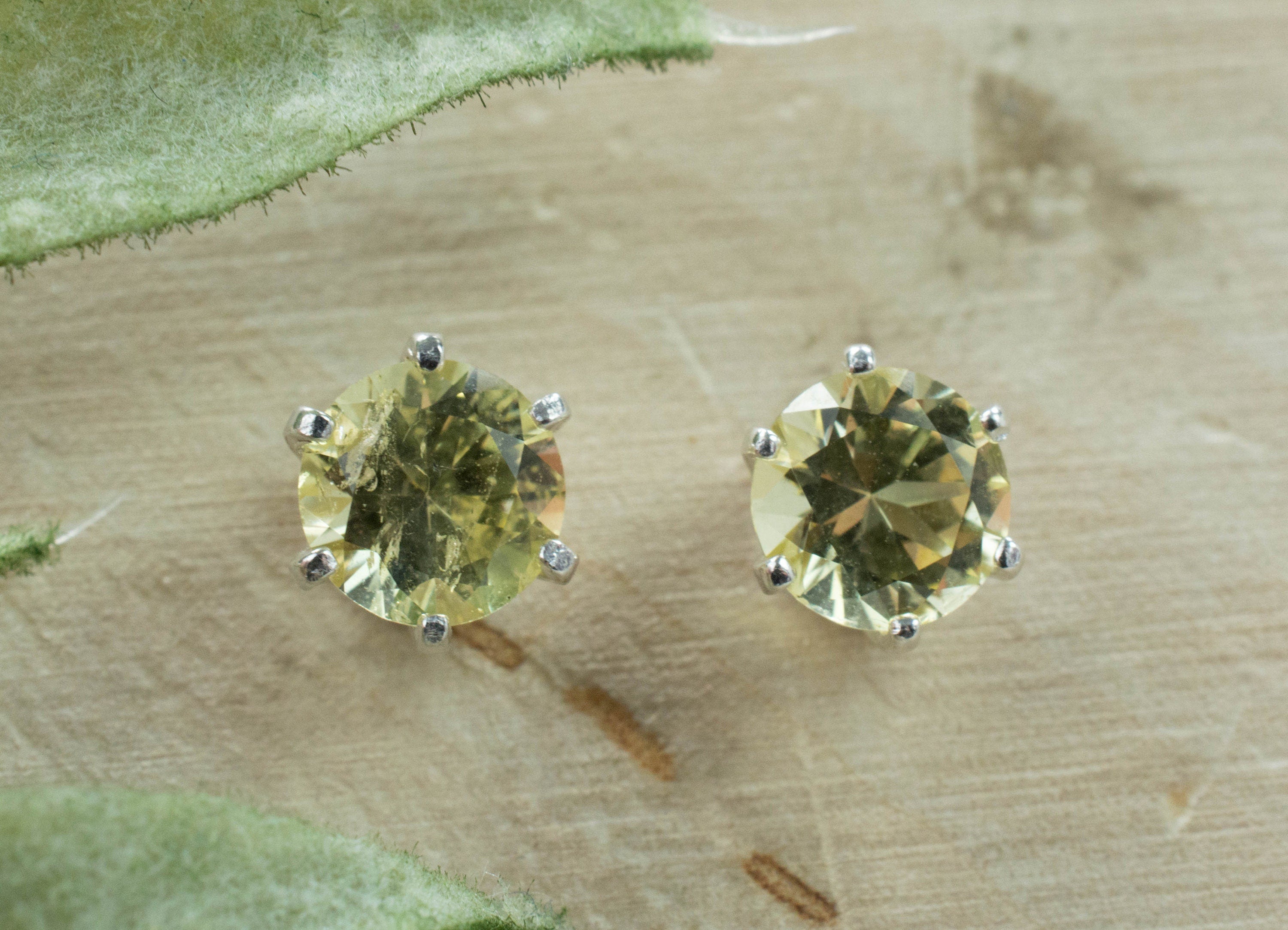 Danburite Earrings; Natural Untreated Tanzanian Yellow Danburite - Mark Oliver Gems