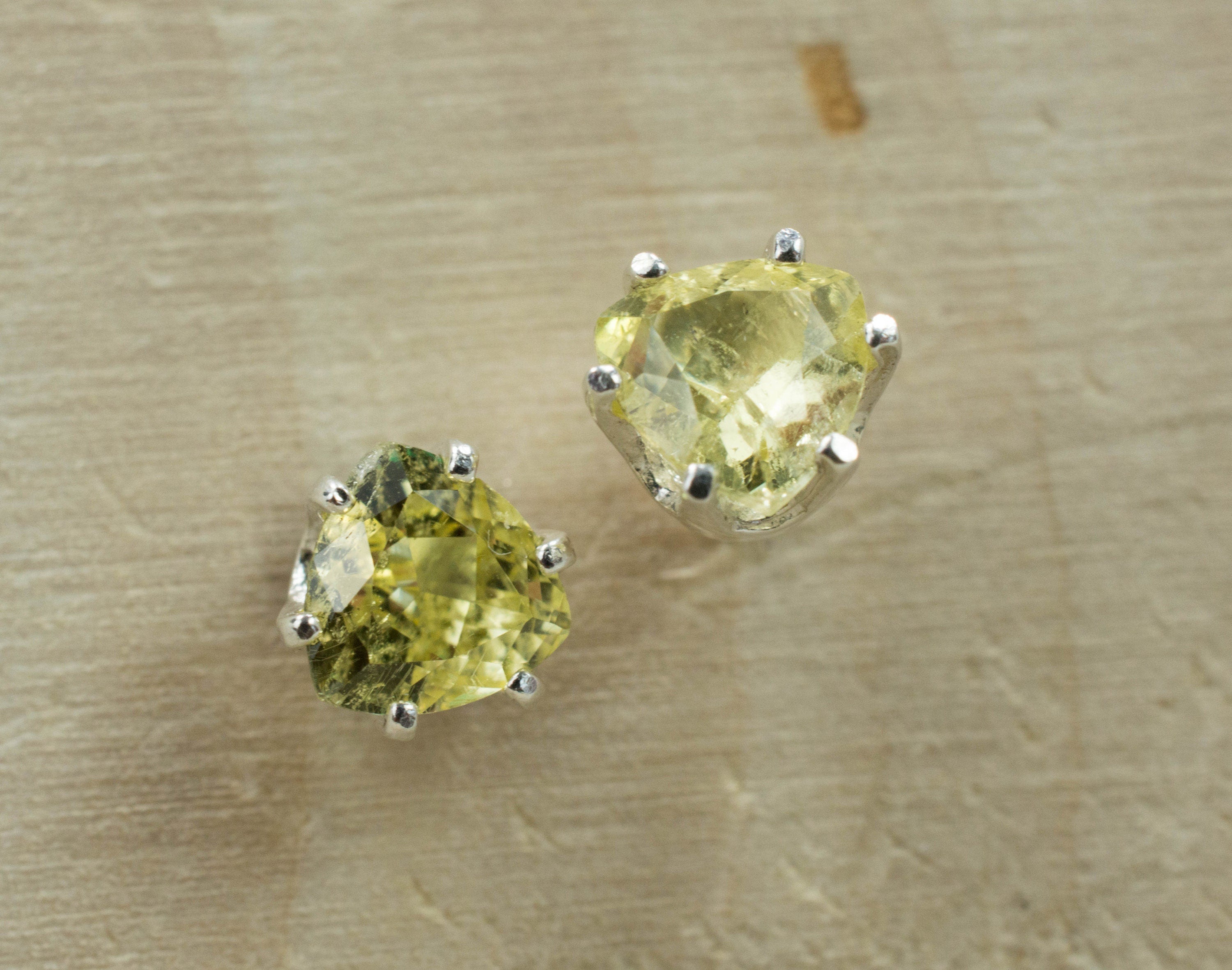 Danburite Earrings; Natural Untreated Tanzanian Mined Yellow Danburite - Mark Oliver Gems