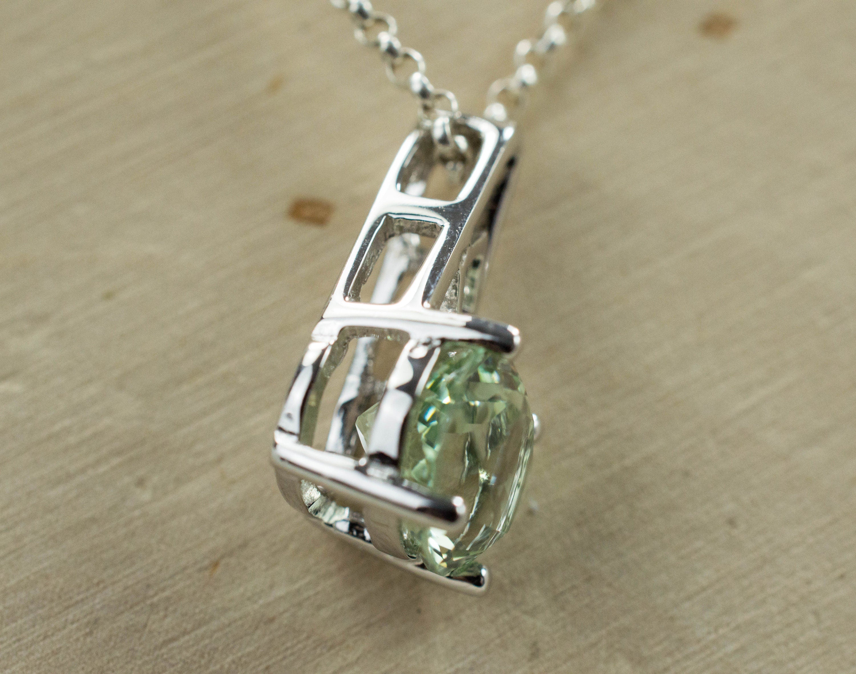 Prasiolite Pendant; Genuine Brazil Green Amethyst; 2.320cts - Mark Oliver Gems