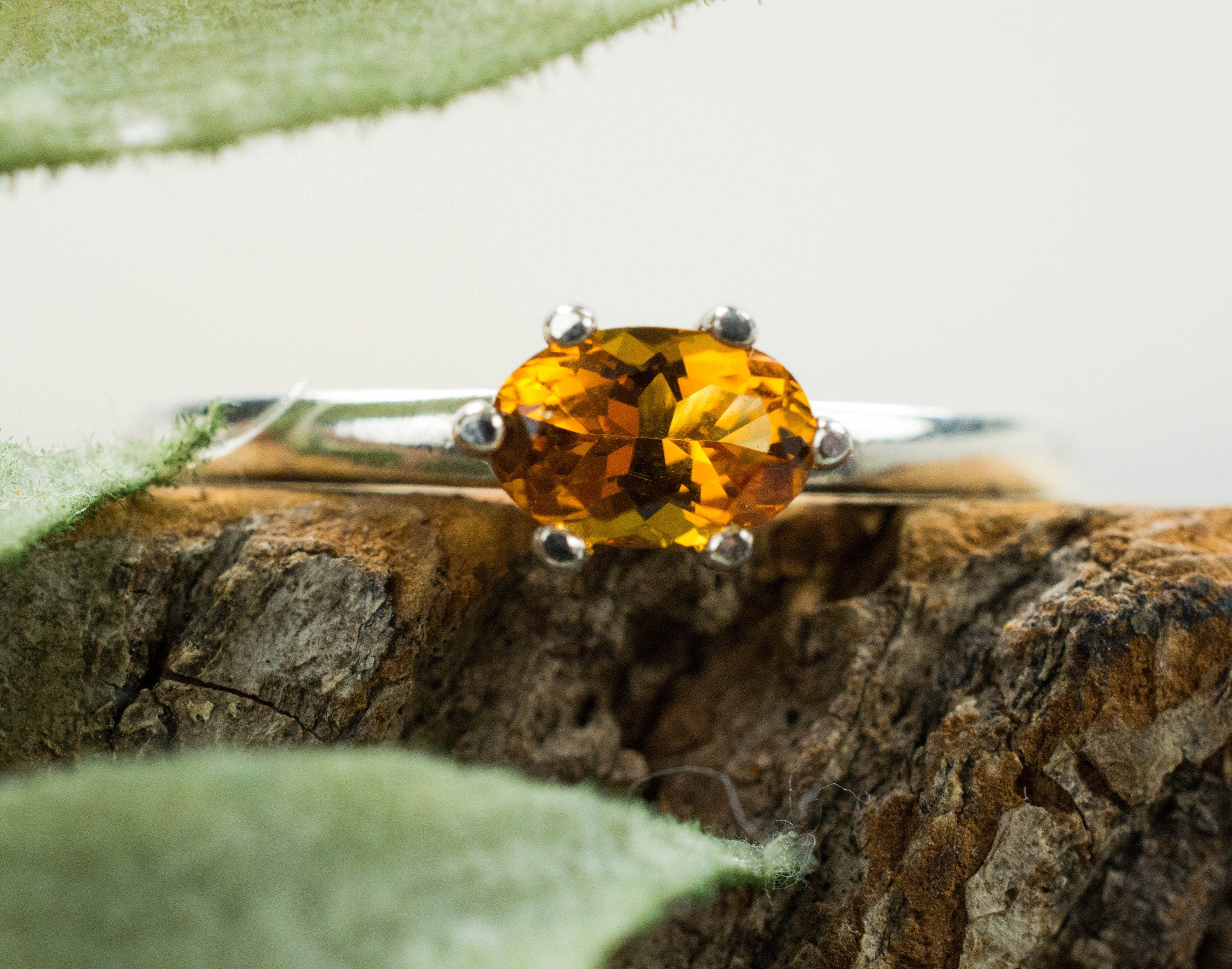 Citrine Ring; Genuine Untreated Uruguay Citrine - Mark Oliver Gems