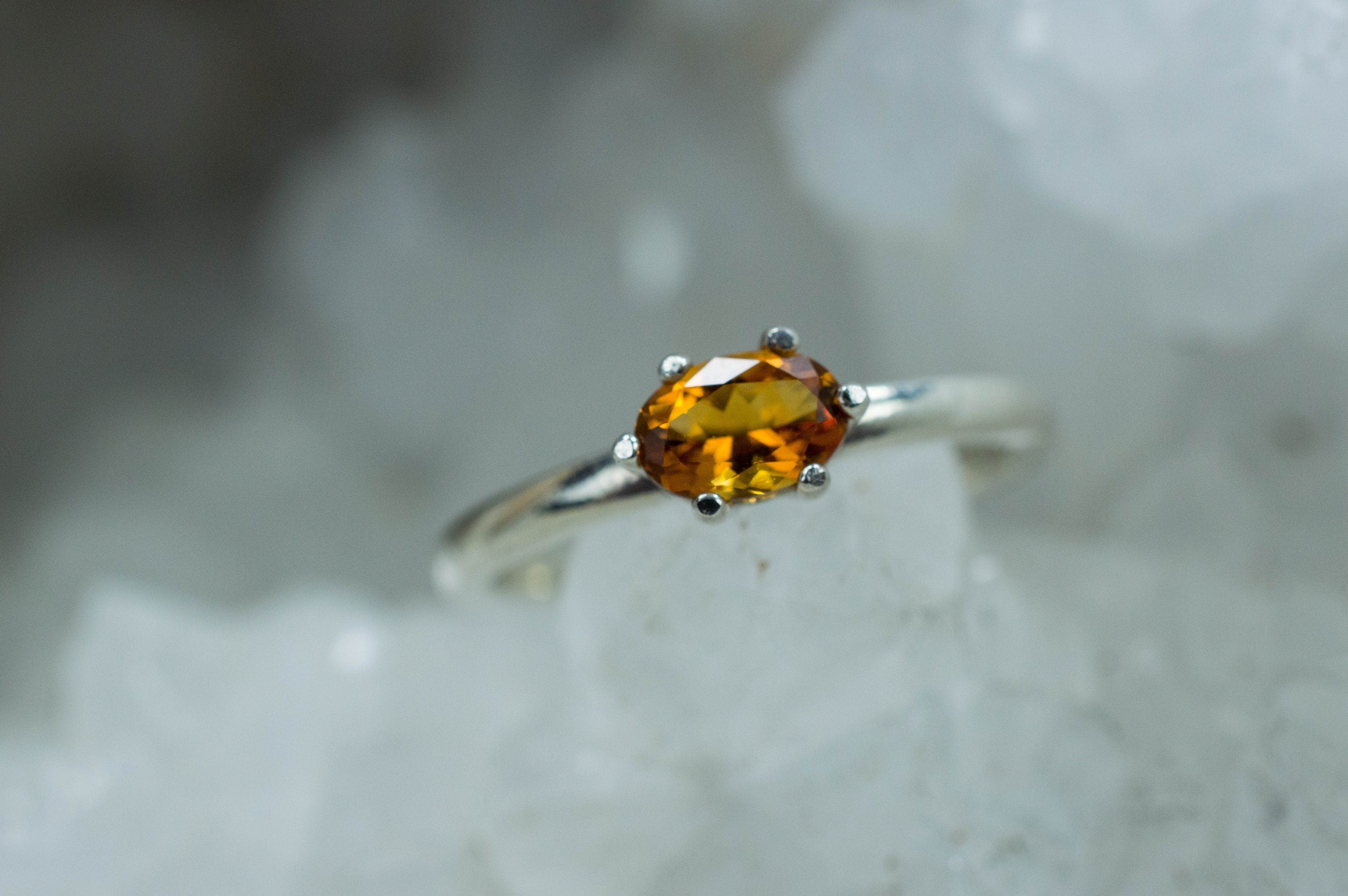 Citrine Ring; Genuine Untreated Uruguay Citrine - Mark Oliver Gems