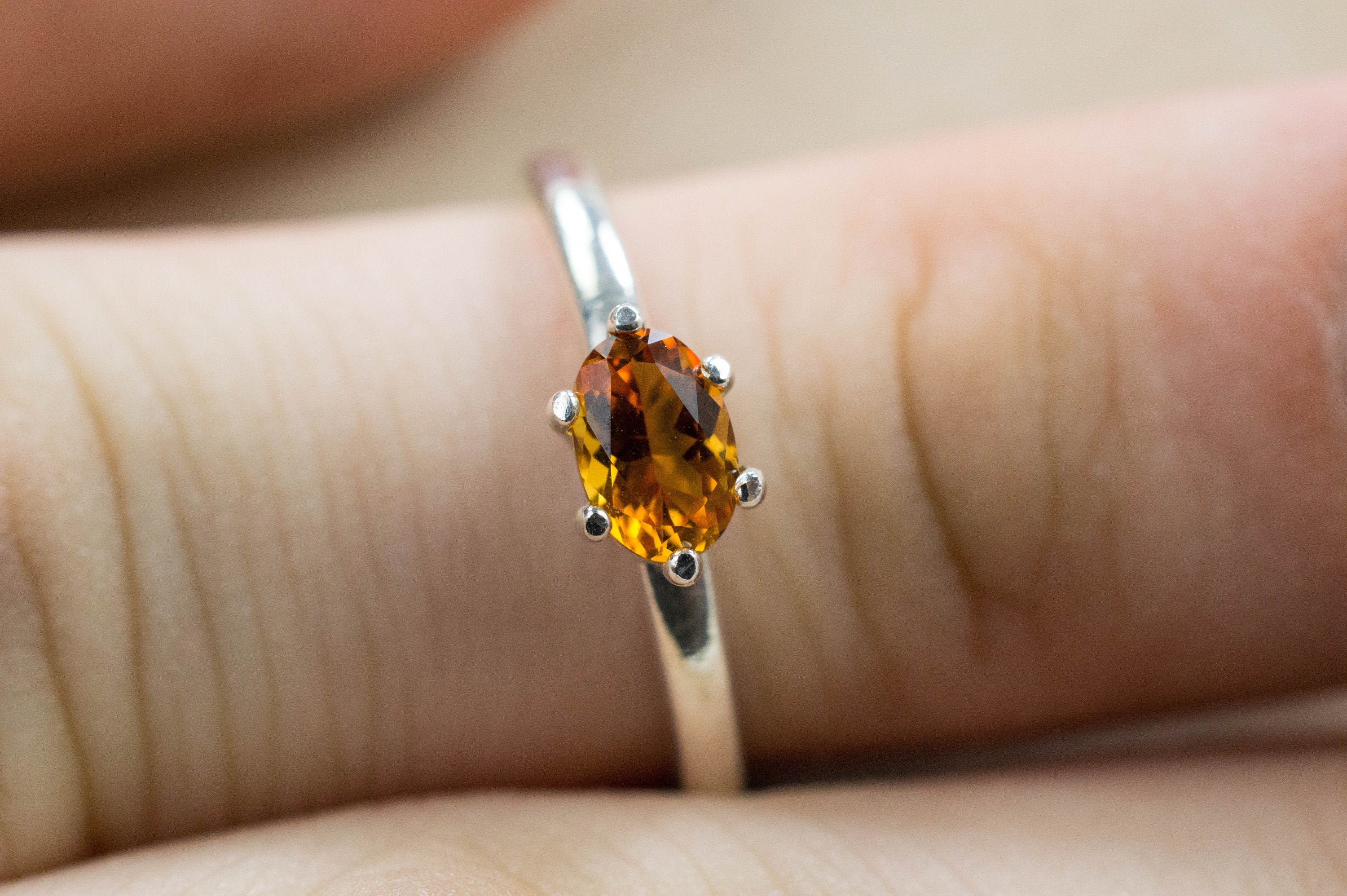 Citrine Ring; Genuine Untreated Uruguay Citrine - Mark Oliver Gems