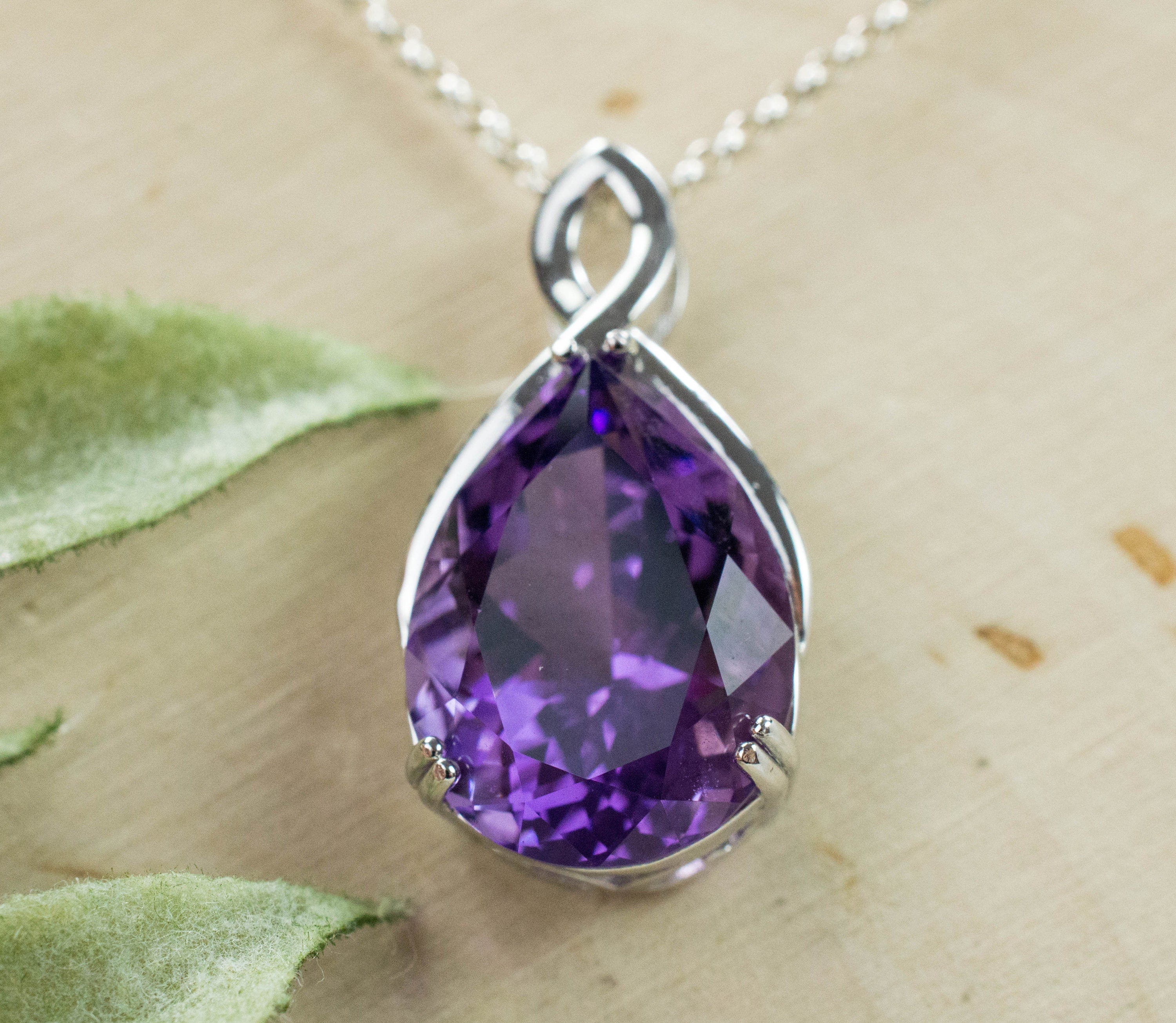 Amethyst Pendant, Untreated Genuine Brazilian Amethyst; 12.120cts - Mark Oliver Gems