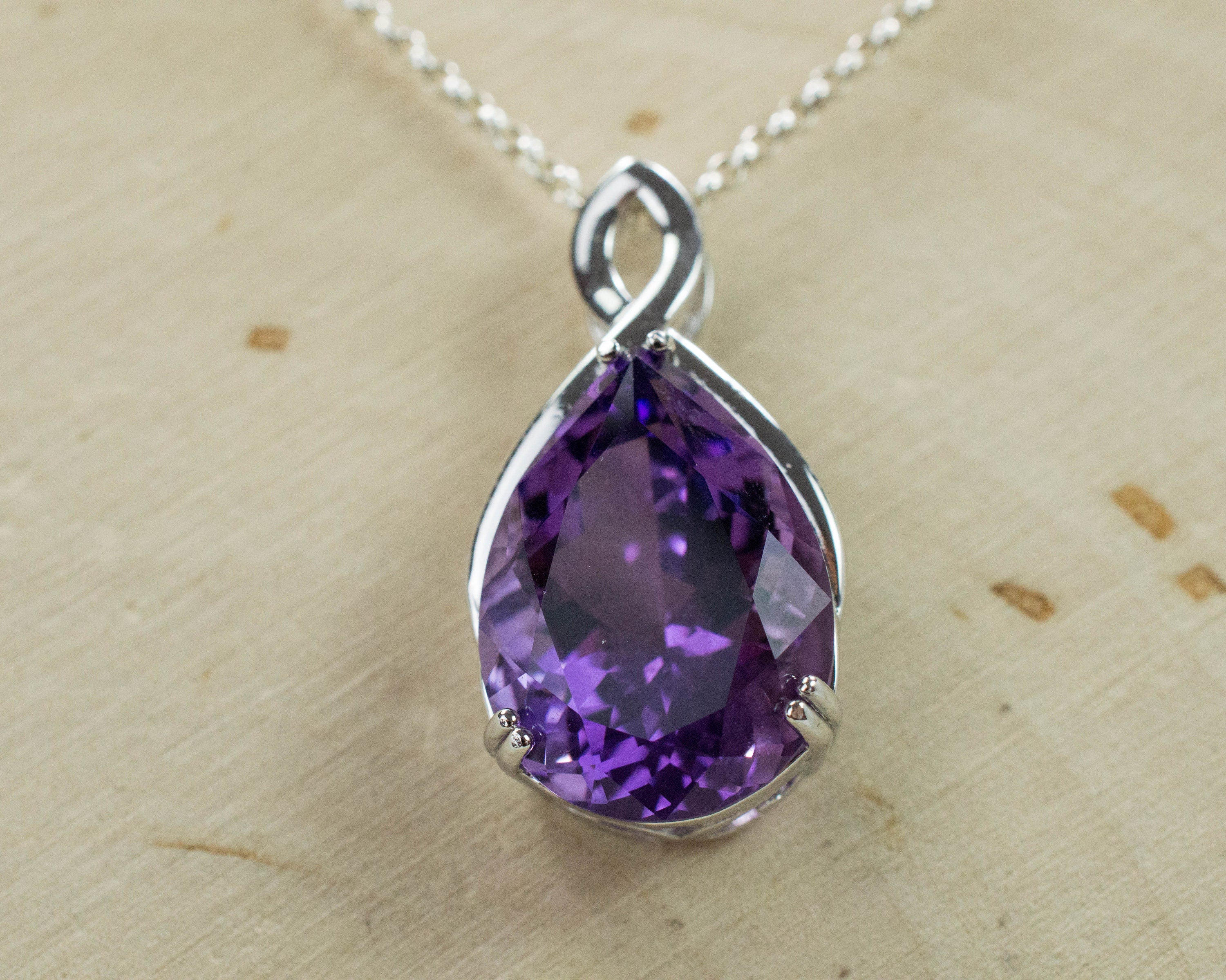 Amethyst Pendant, Untreated Genuine Brazilian Amethyst; 12.120cts - Mark Oliver Gems