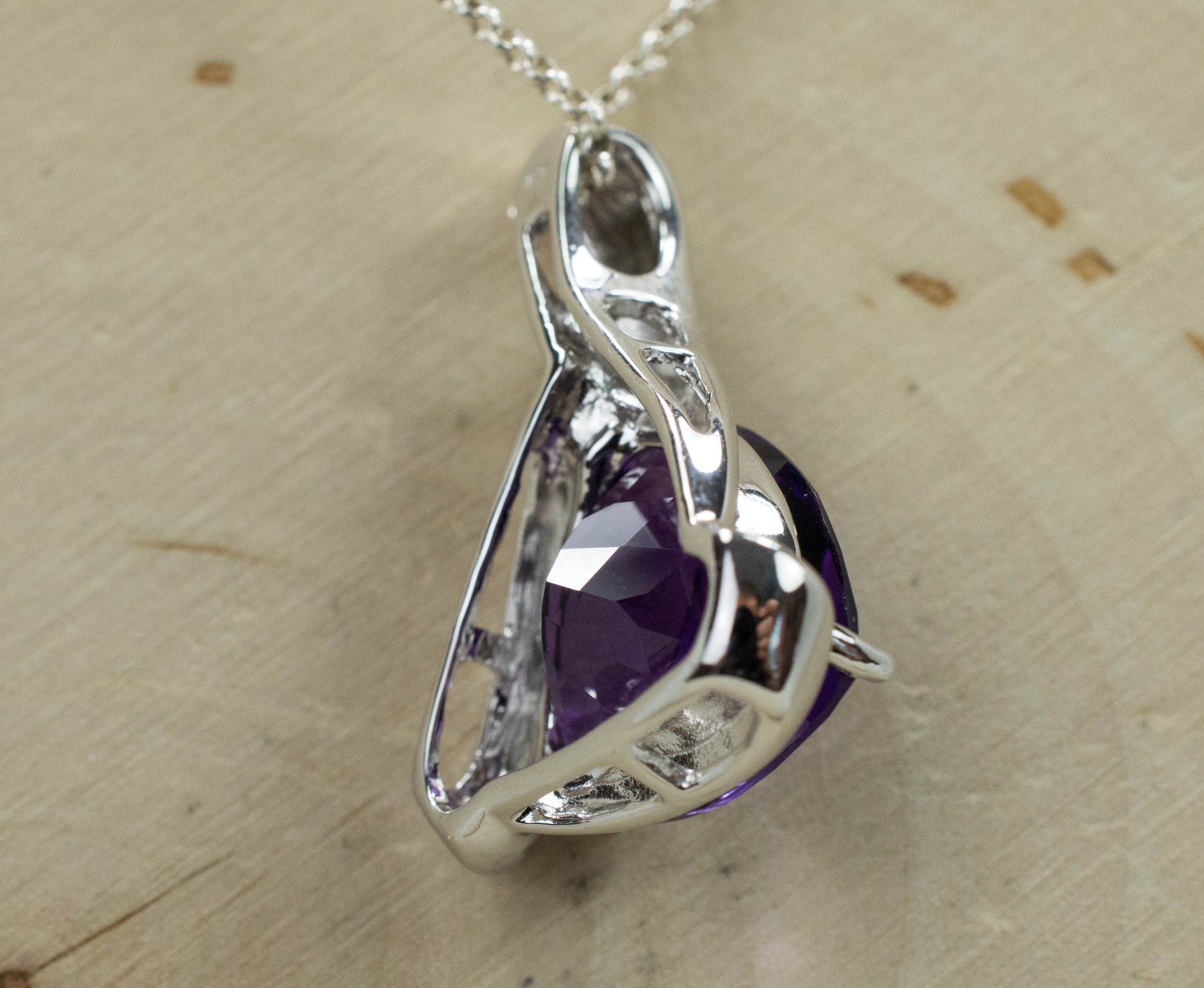 Amethyst Pendant, Untreated Genuine Brazilian Amethyst; 14.350cts - Mark Oliver Gems