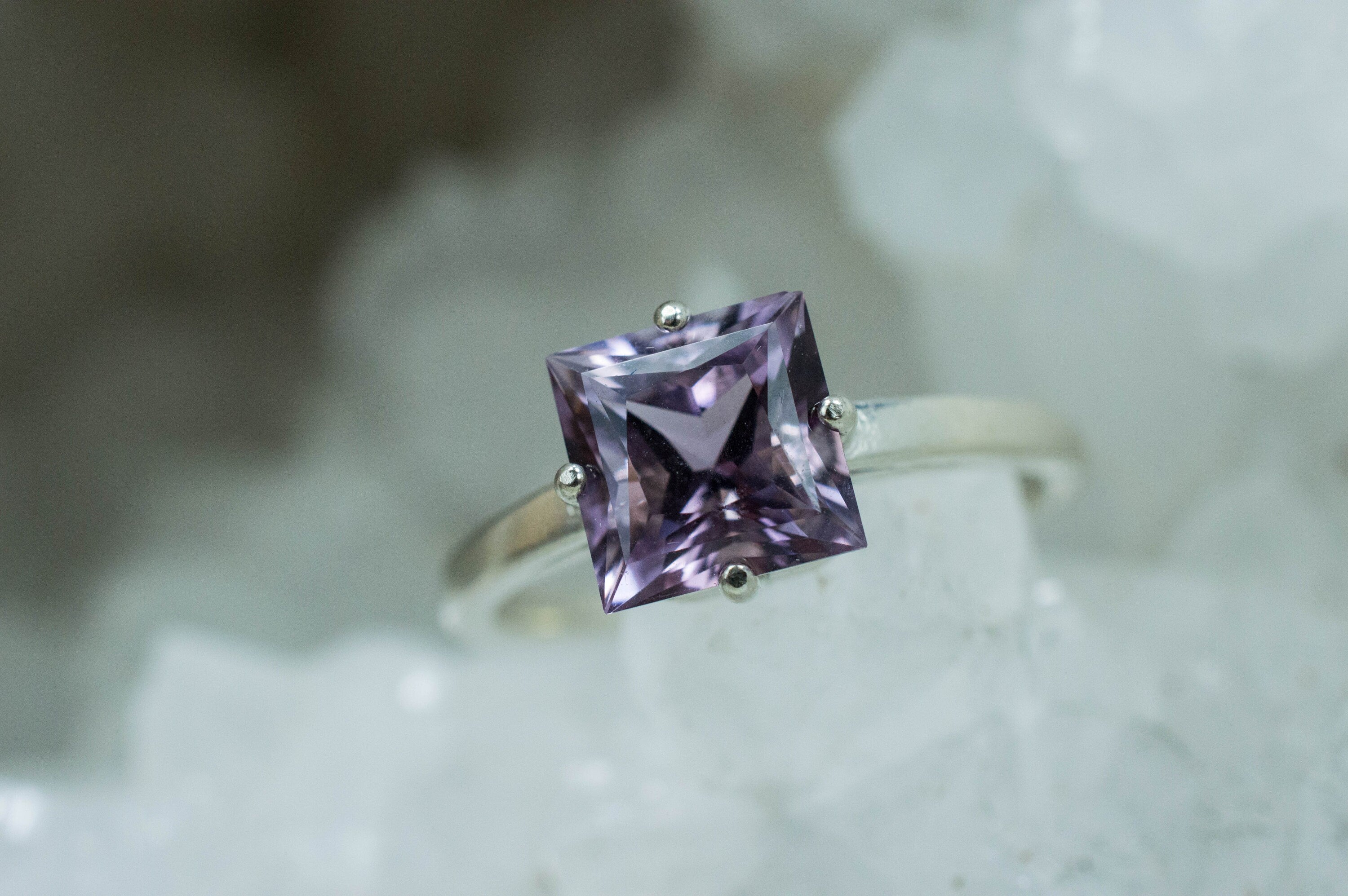 Amethyst Ring, Genuine Untreated Brazil Amethyst - Mark Oliver Gems