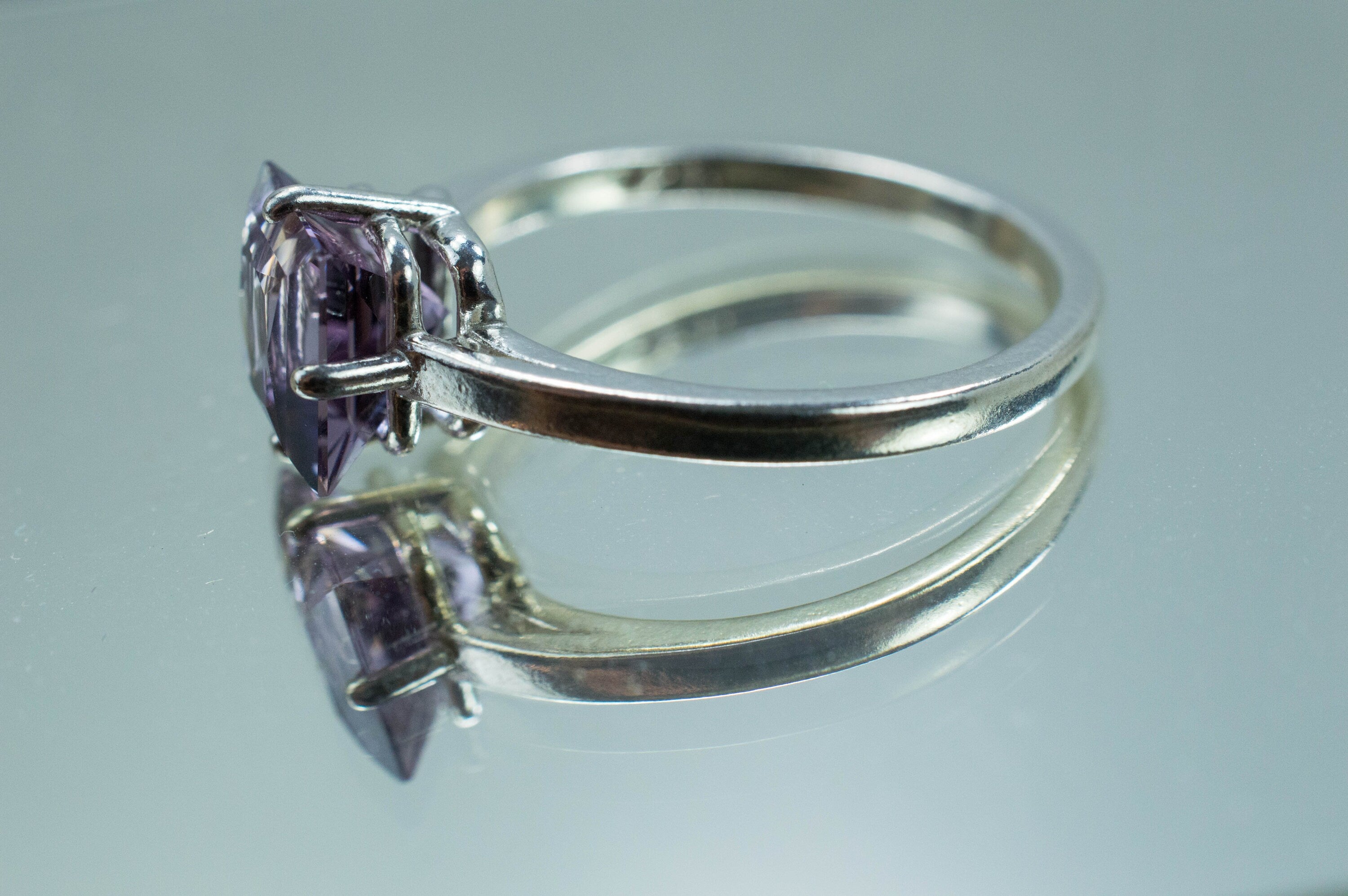Amethyst Ring, Genuine Untreated Brazil Amethyst - Mark Oliver Gems