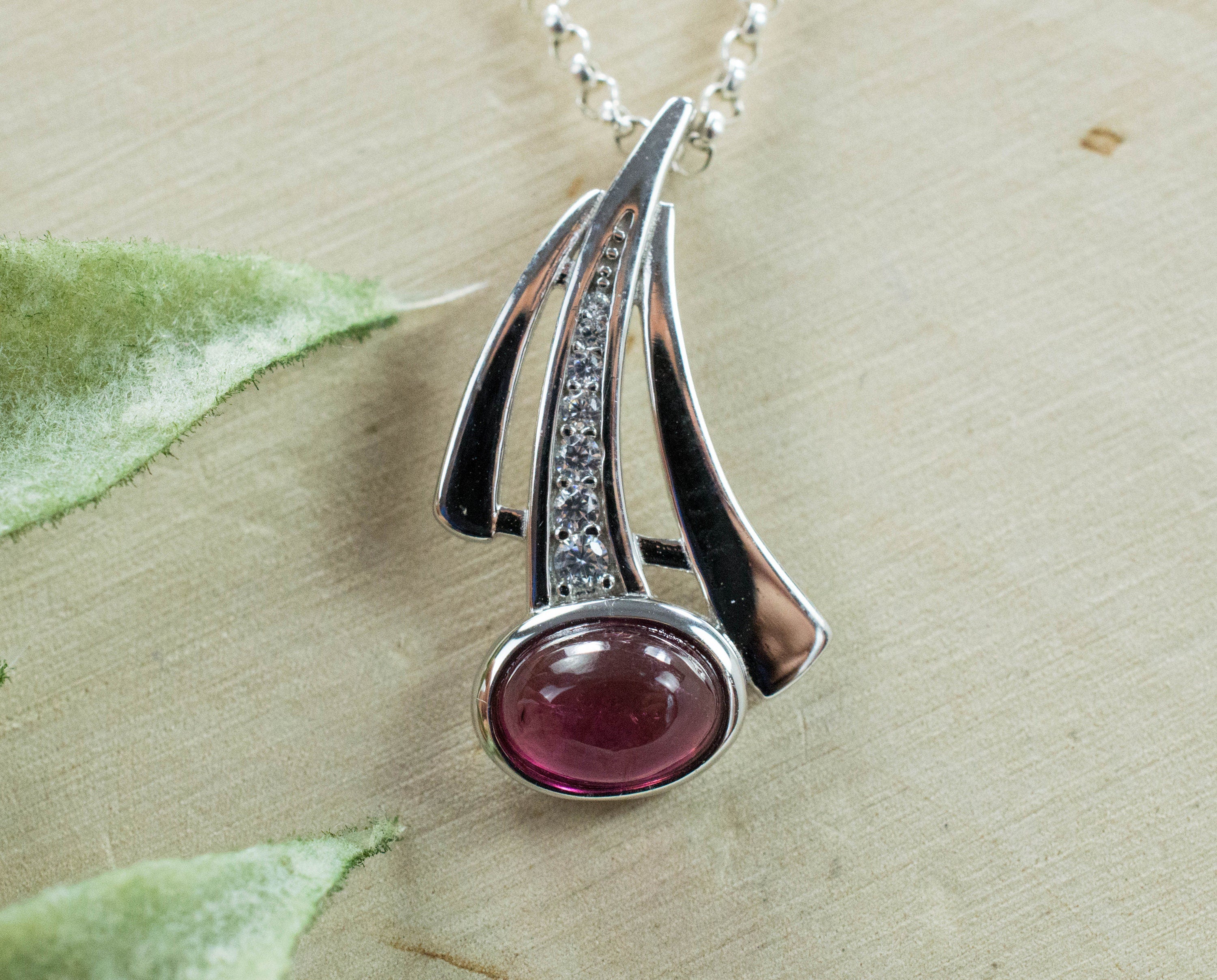 Pink Tourmaline Pendant, Genuine Untreated Brazil Tourmaline - Mark Oliver Gems