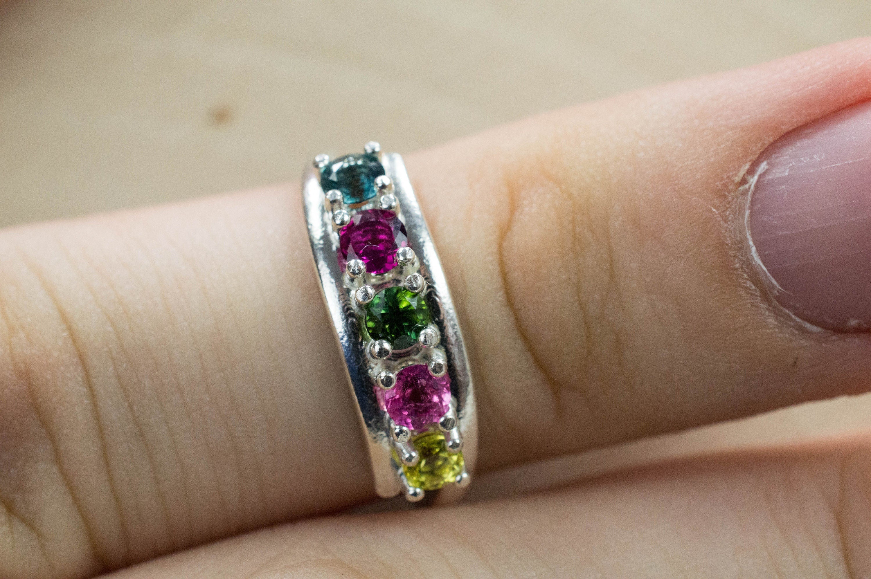 Tourmaline Ring, Genuine Untreated Tourmaline - Mark Oliver Gems