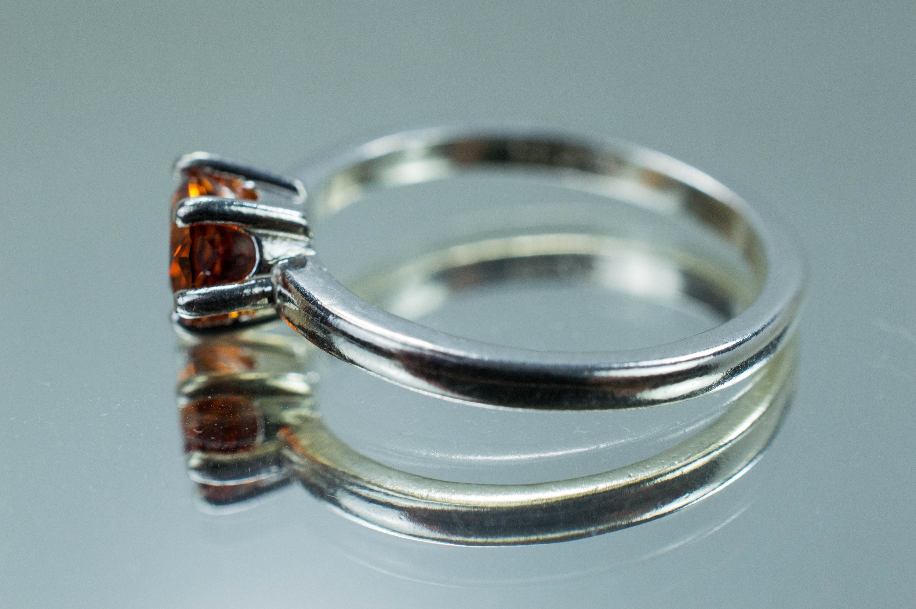 Spessartine Garnet Ring; Genuine Untreated Madagascar Spessartite Garnet - Mark Oliver Gems