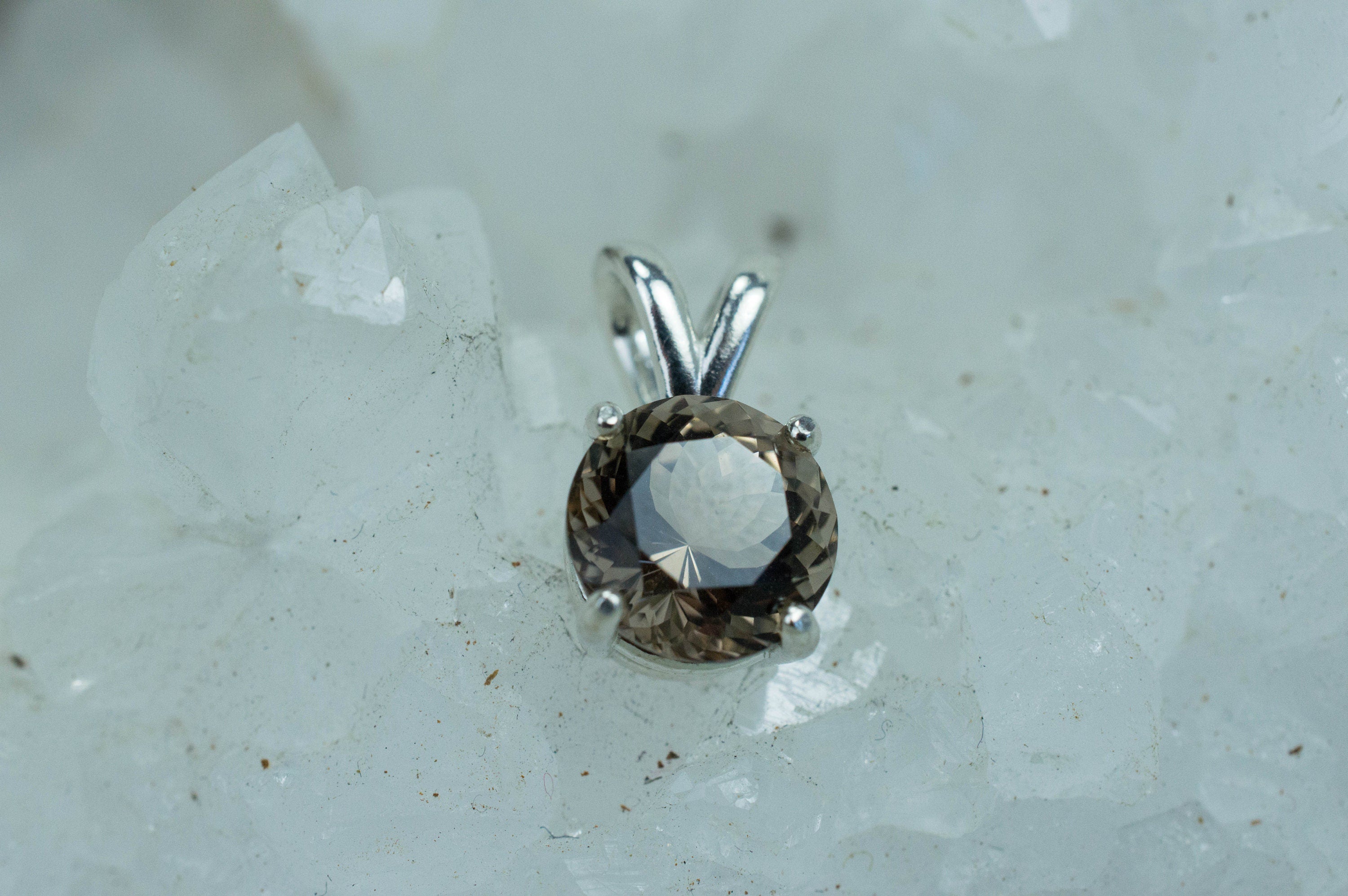 Smoky Quartz Pendant; Natural Untreated USA Smokey Quartz; 1.935cts - Mark Oliver Gems