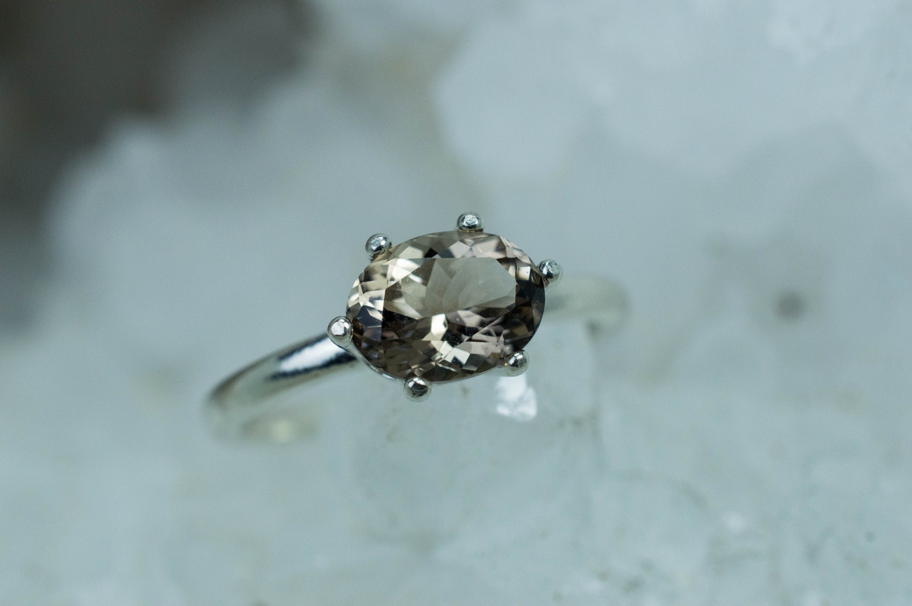 Smoky Quartz Ring, Genuine Untreated USA Quartz - Mark Oliver Gems