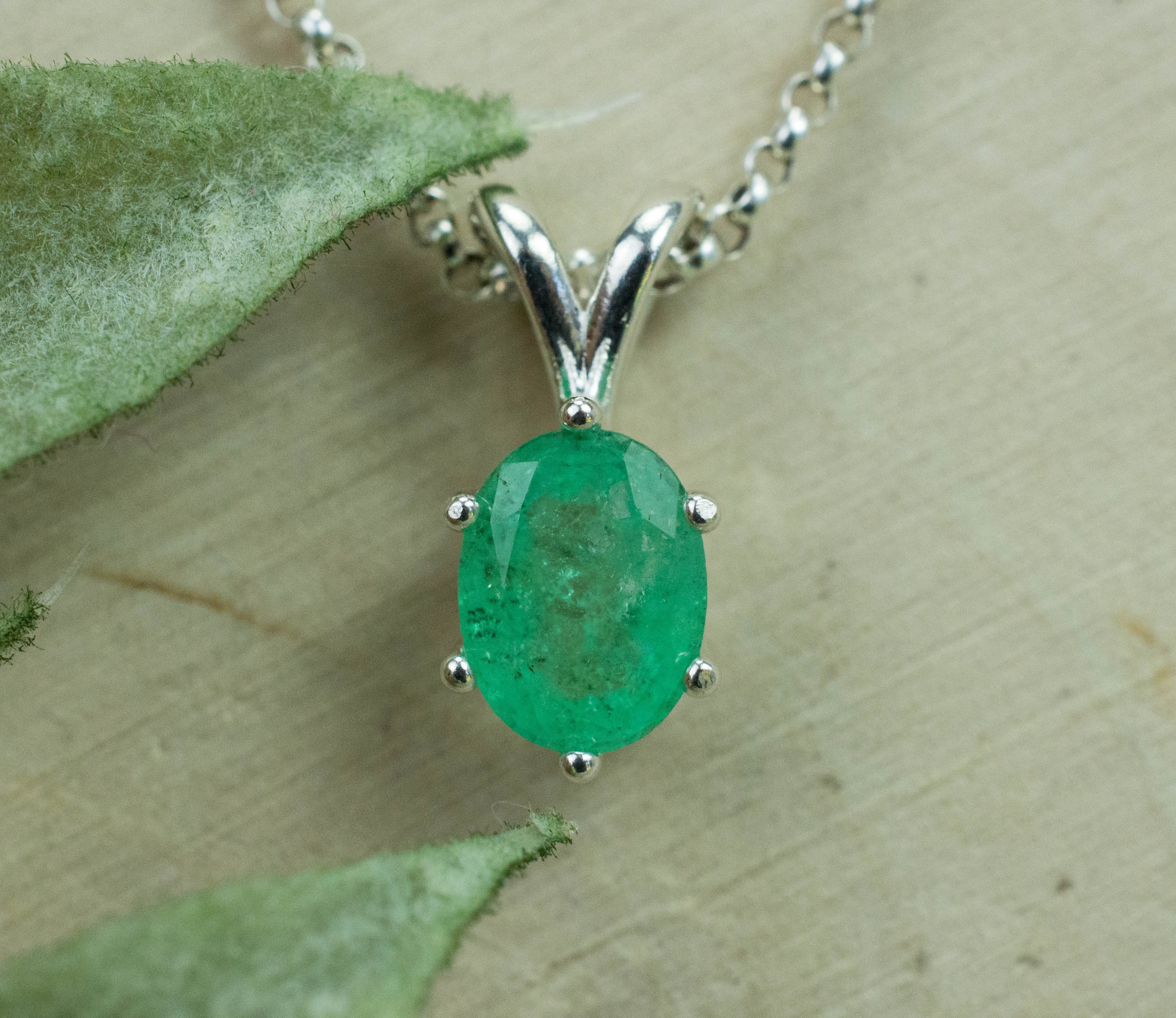 Emerald Pendant, Genuine Brazil Emerald - Mark Oliver Gems