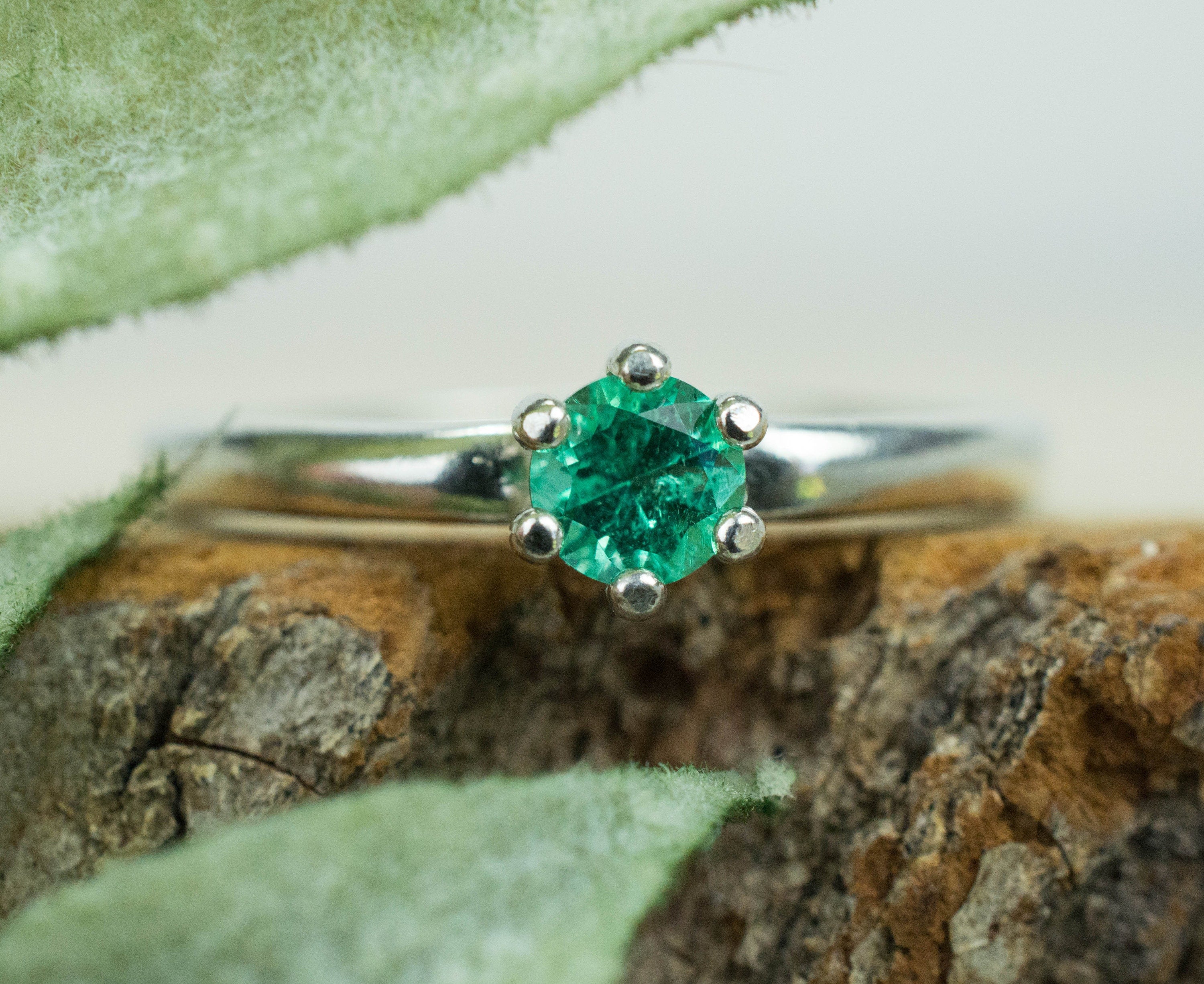 Untreated shop emerald ring