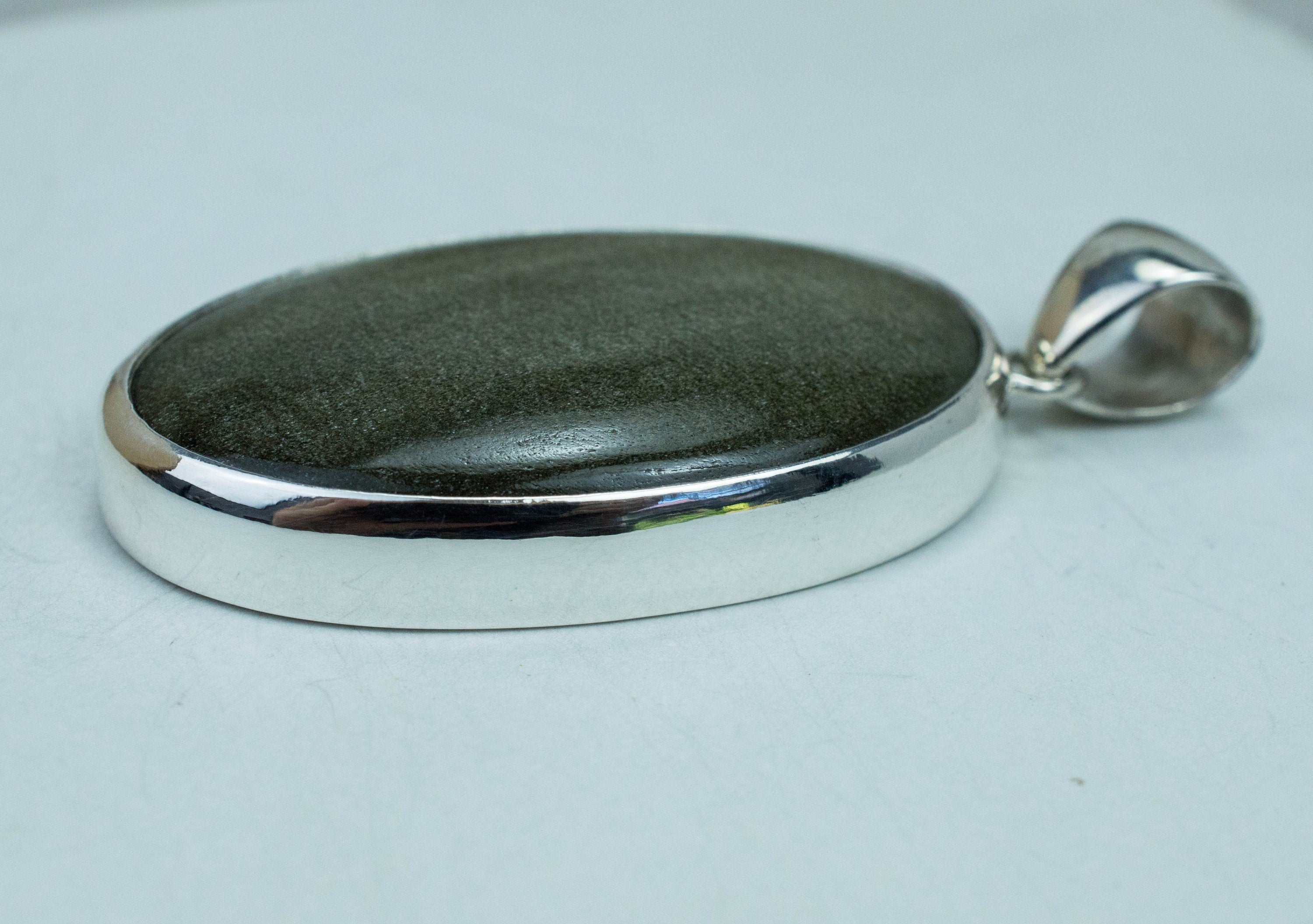 Obsidian Pendant; Genuine Untreated Mexico Gold Sheen Obsidian - Mark Oliver Gems