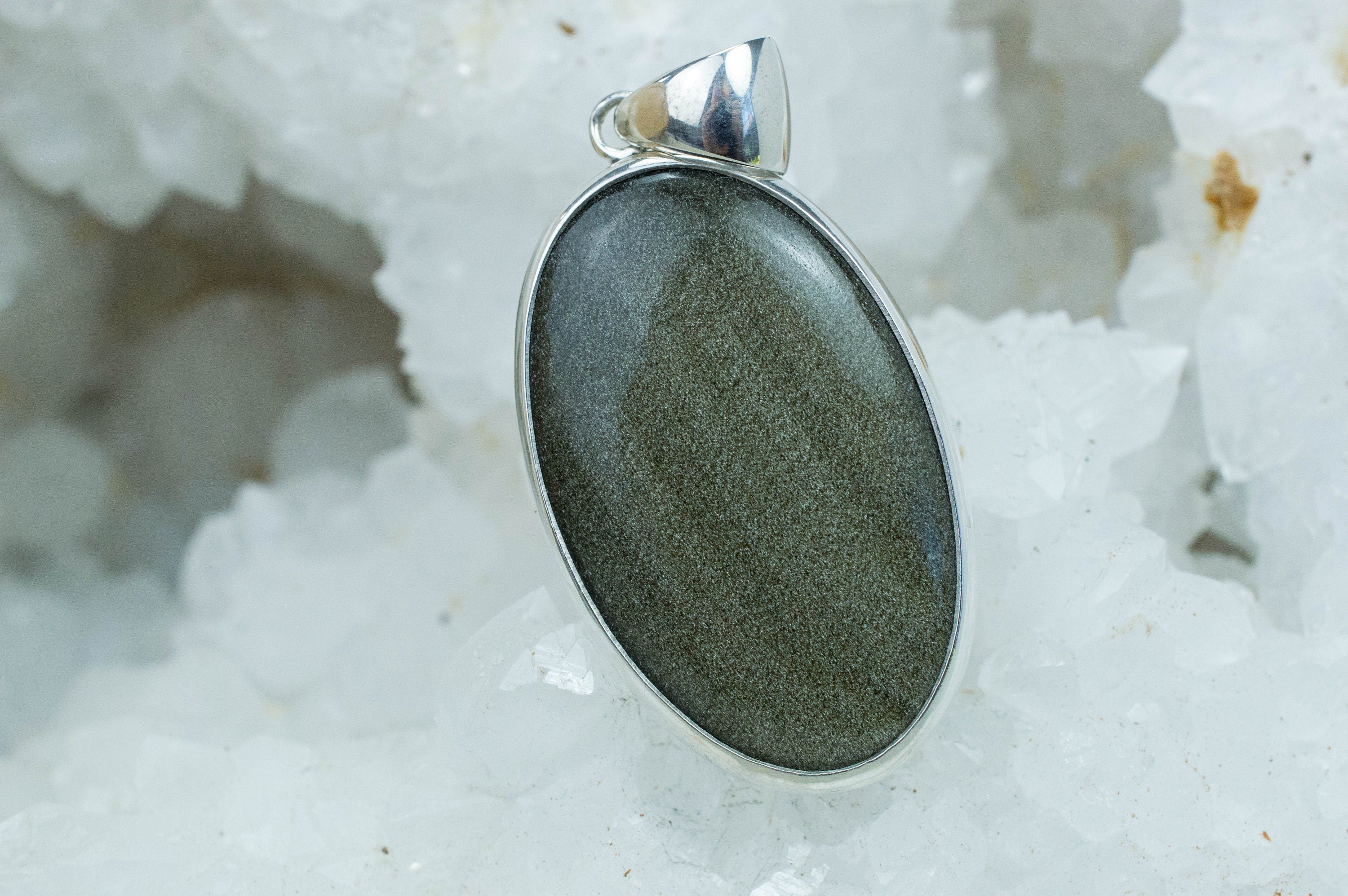 Obsidian Pendant; Genuine Untreated Mexico Gold Sheen Obsidian - Mark Oliver Gems