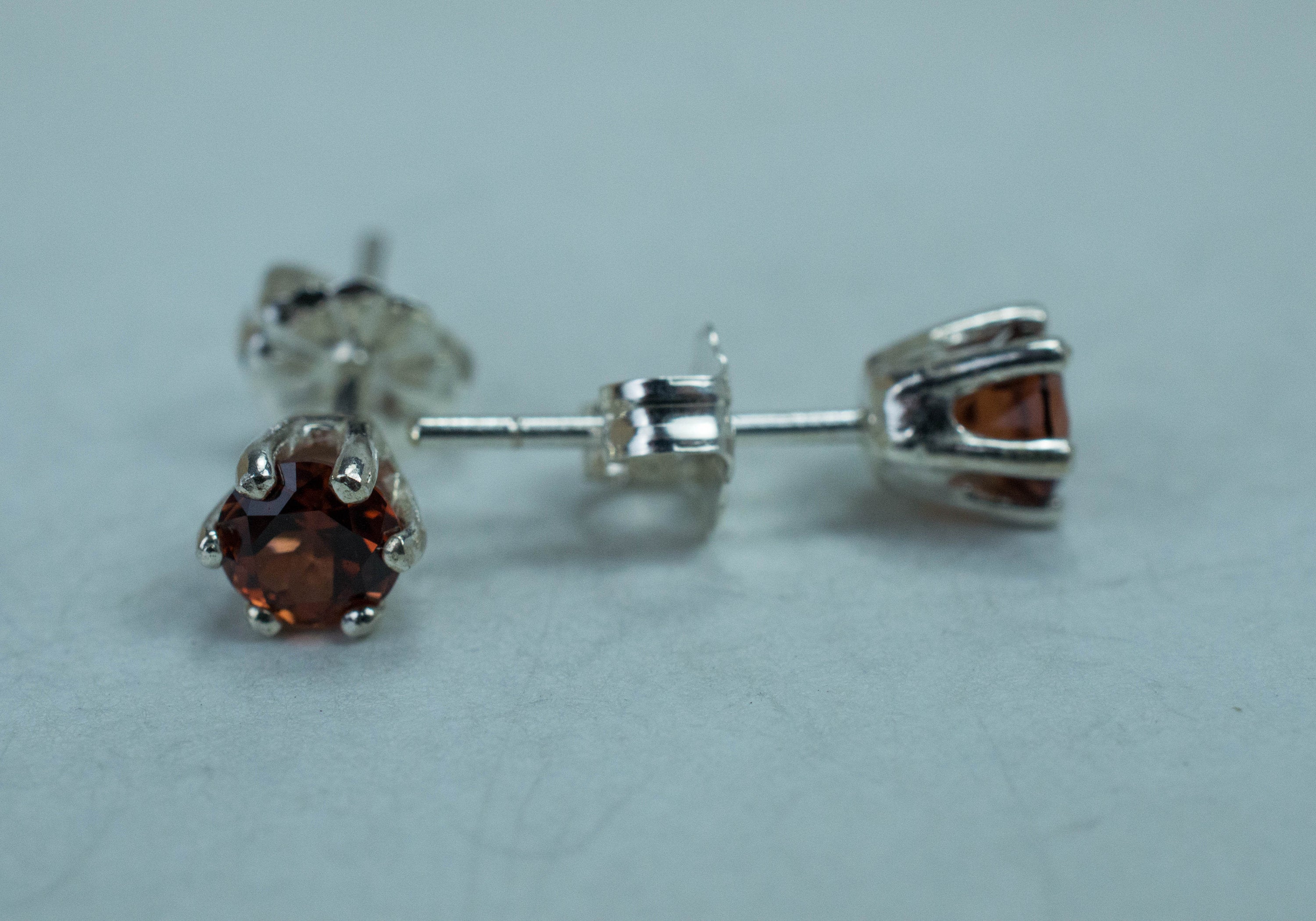 Pyrope Garnet Earrings; Genuine Untreated Kenya Garnet; 0.990cts - Mark Oliver Gems