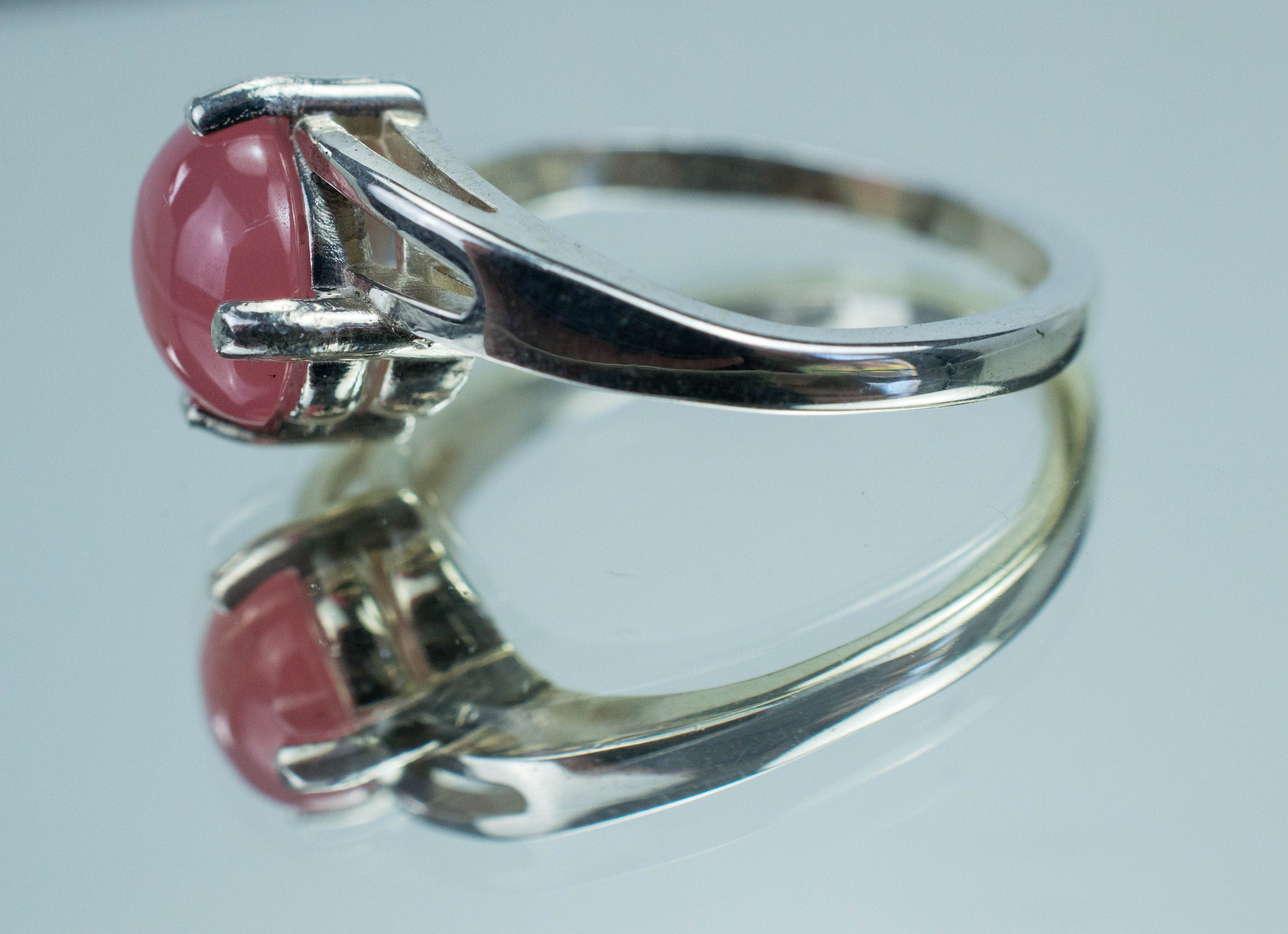Rhodochrosite Ring, Genuine Untreated Japan Rhodochrosite - Mark Oliver Gems