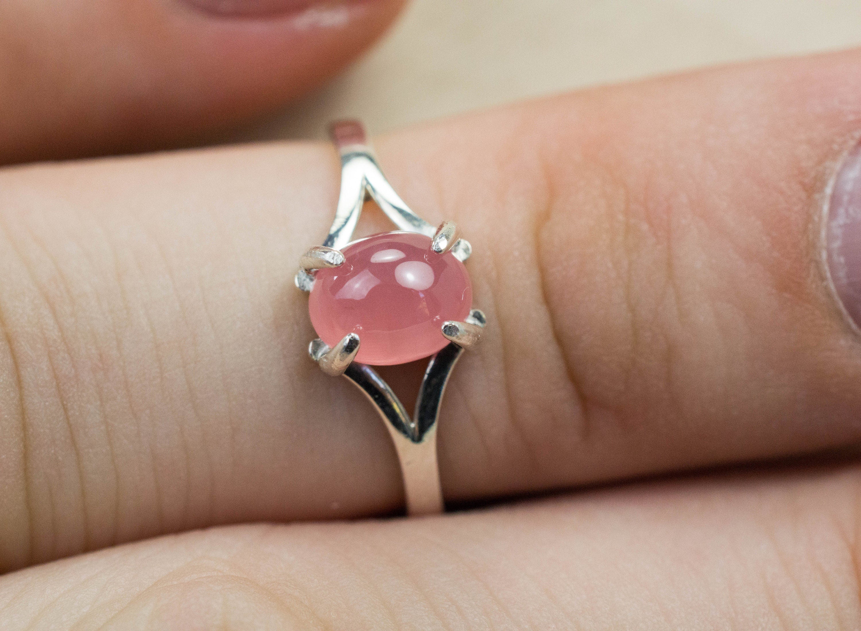 Rhodochrosite Ring, Natural Untreated Japan Rhodochrosite - Mark Oliver Gems