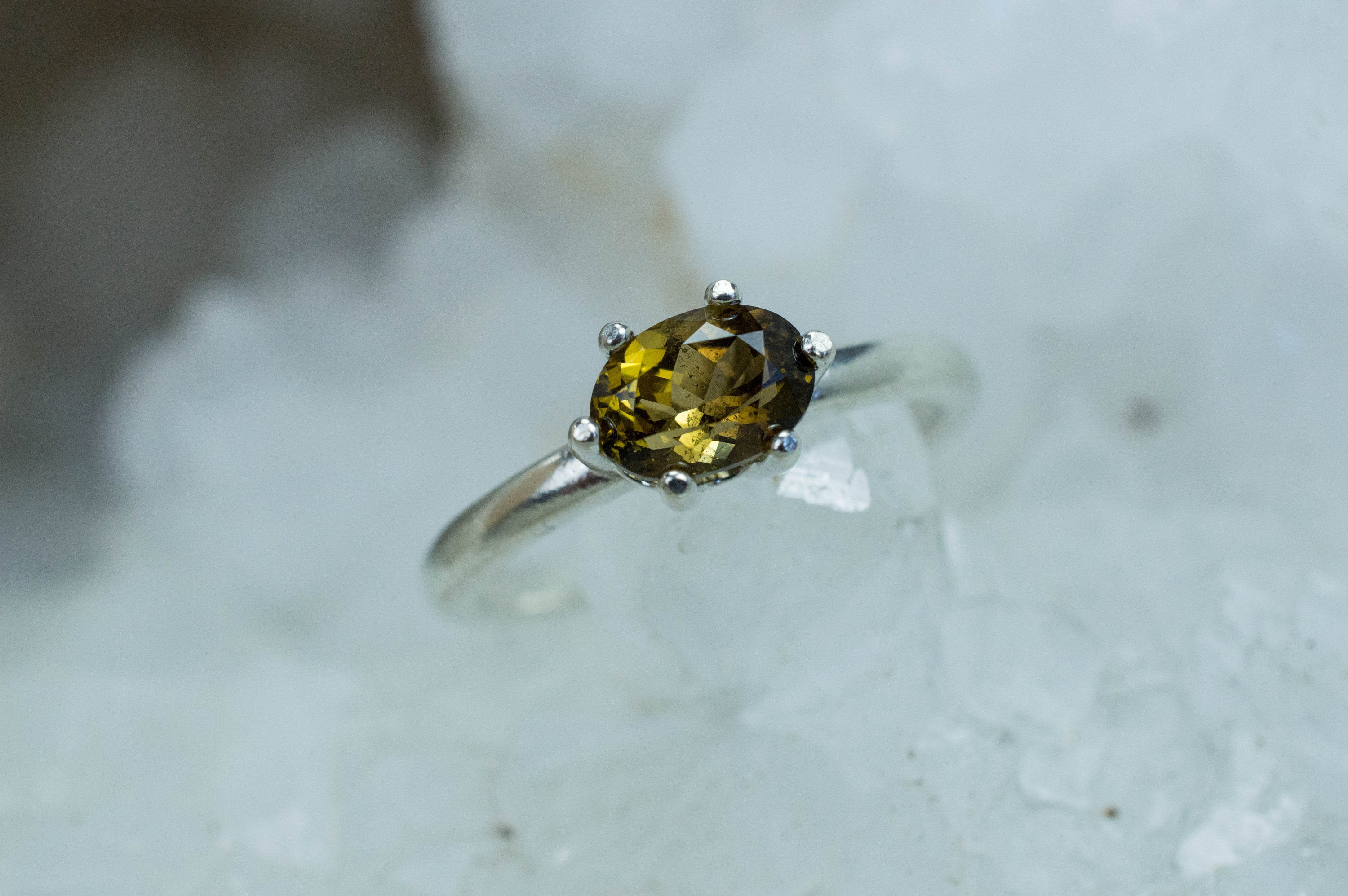 Clinozoisite Ring, Genuine Untreated Pakistan Clinozoisite - Mark Oliver Gems