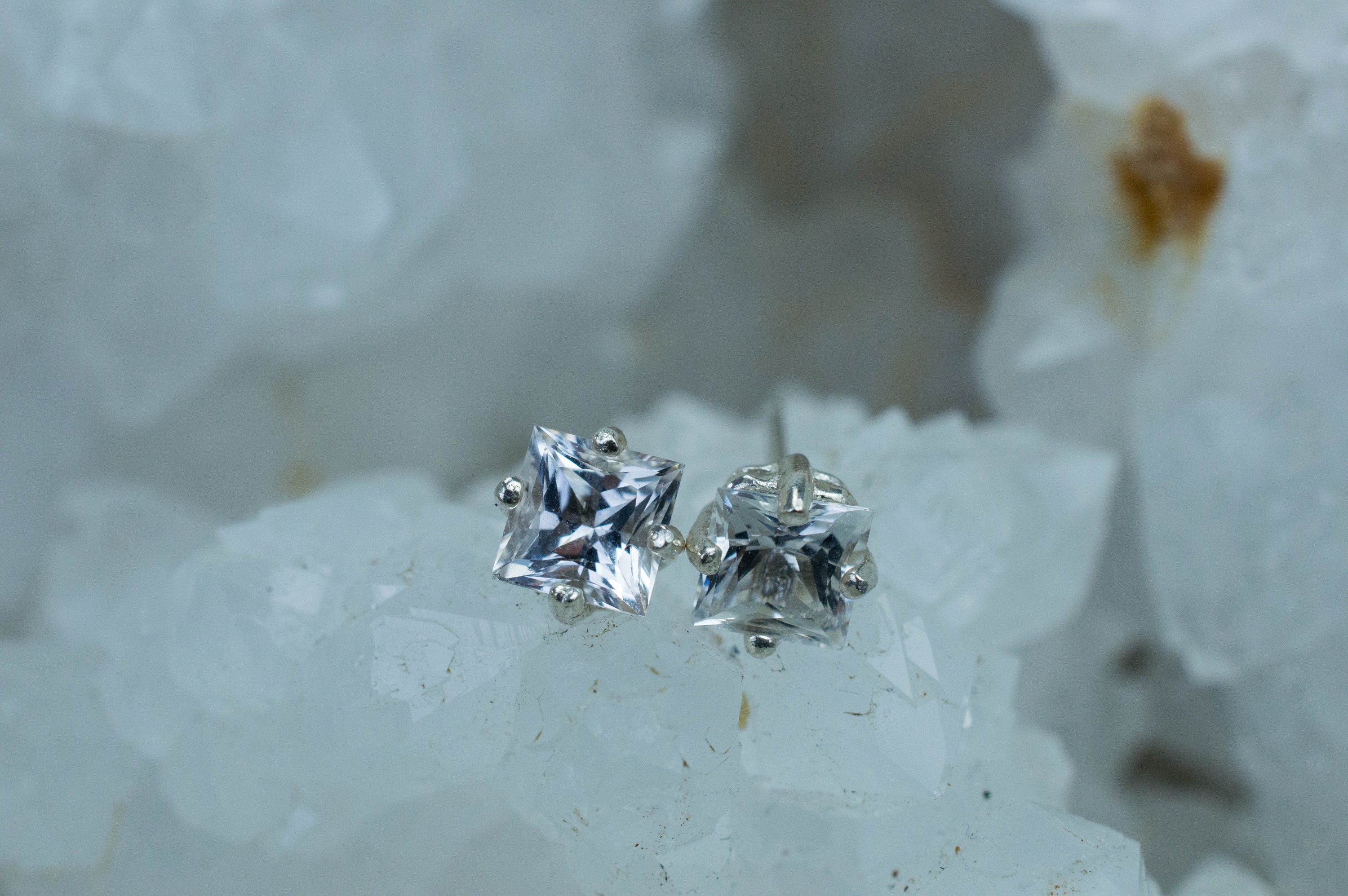 Danburite Earrings; Natural Mexico Mined Danburite; 1.230cts - Mark Oliver Gems