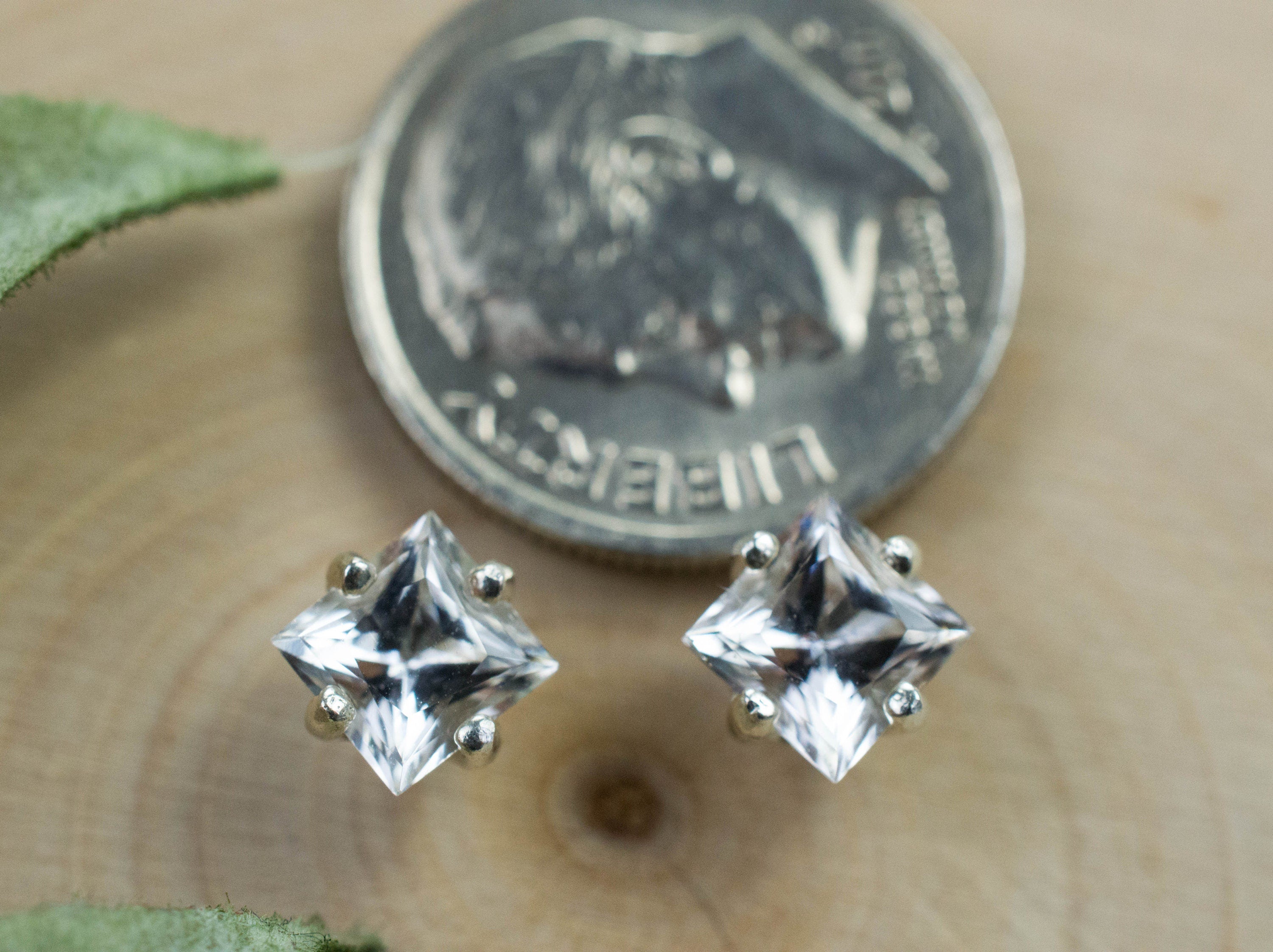 Danburite Earrings; Natural Mexico Mined Danburite; 1.230cts - Mark Oliver Gems