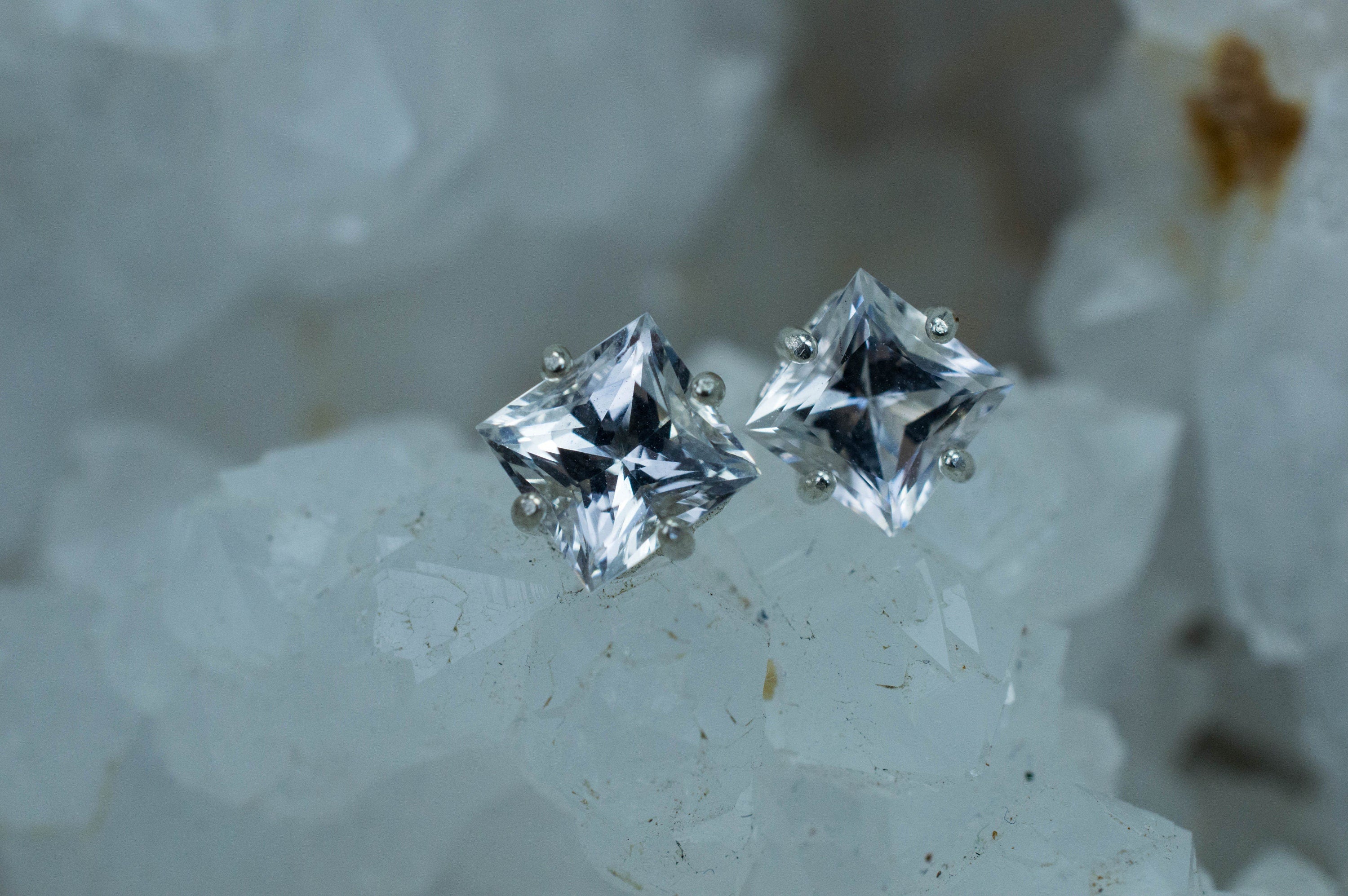 Danburite Earrings; Natural Mexico Mined Danburite; 2.165cts - Mark Oliver Gems