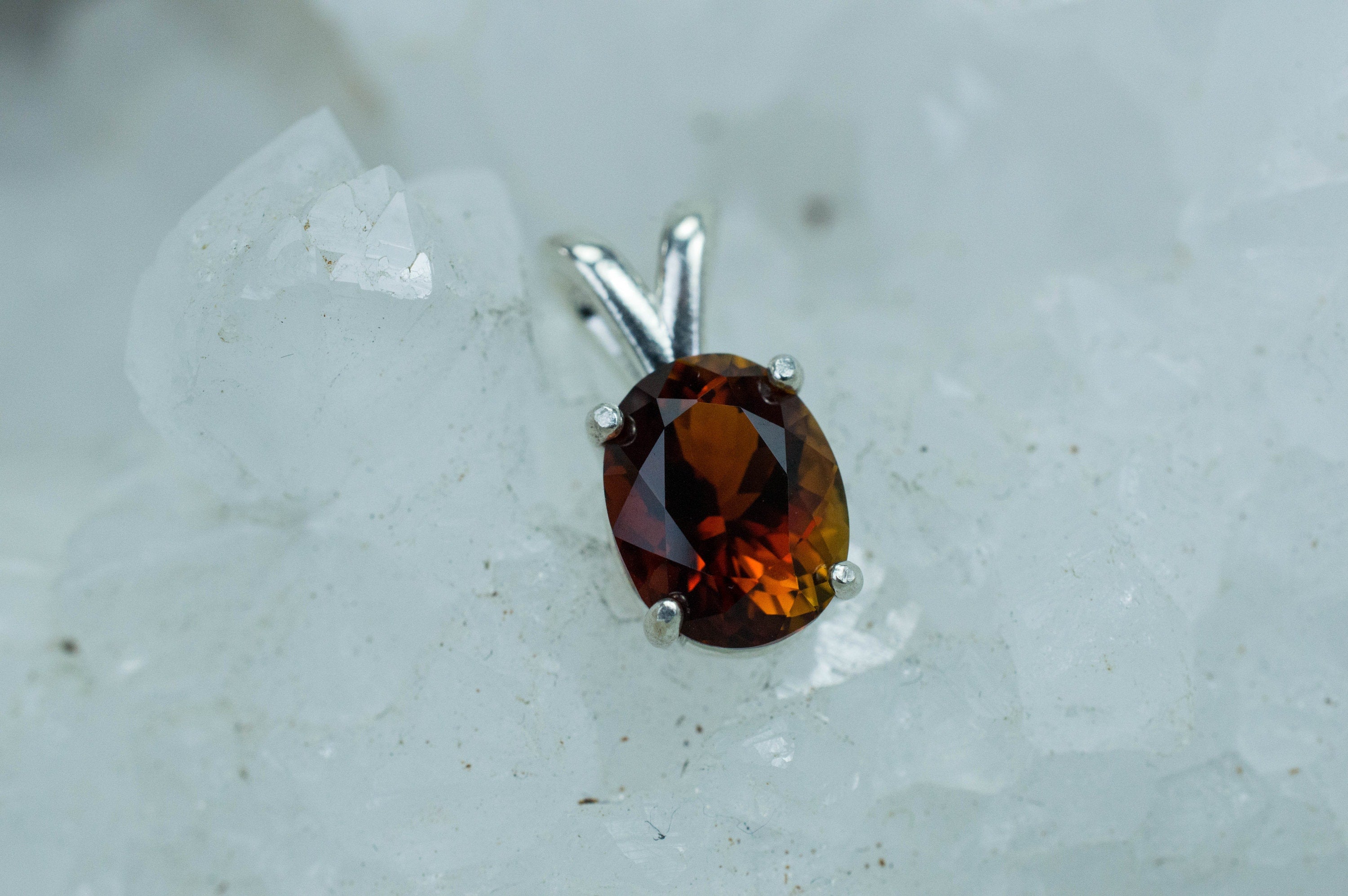 Sunset Tourmaline Pendant; Natural Untreated Tanzanian Tourmaline - Mark Oliver Gems