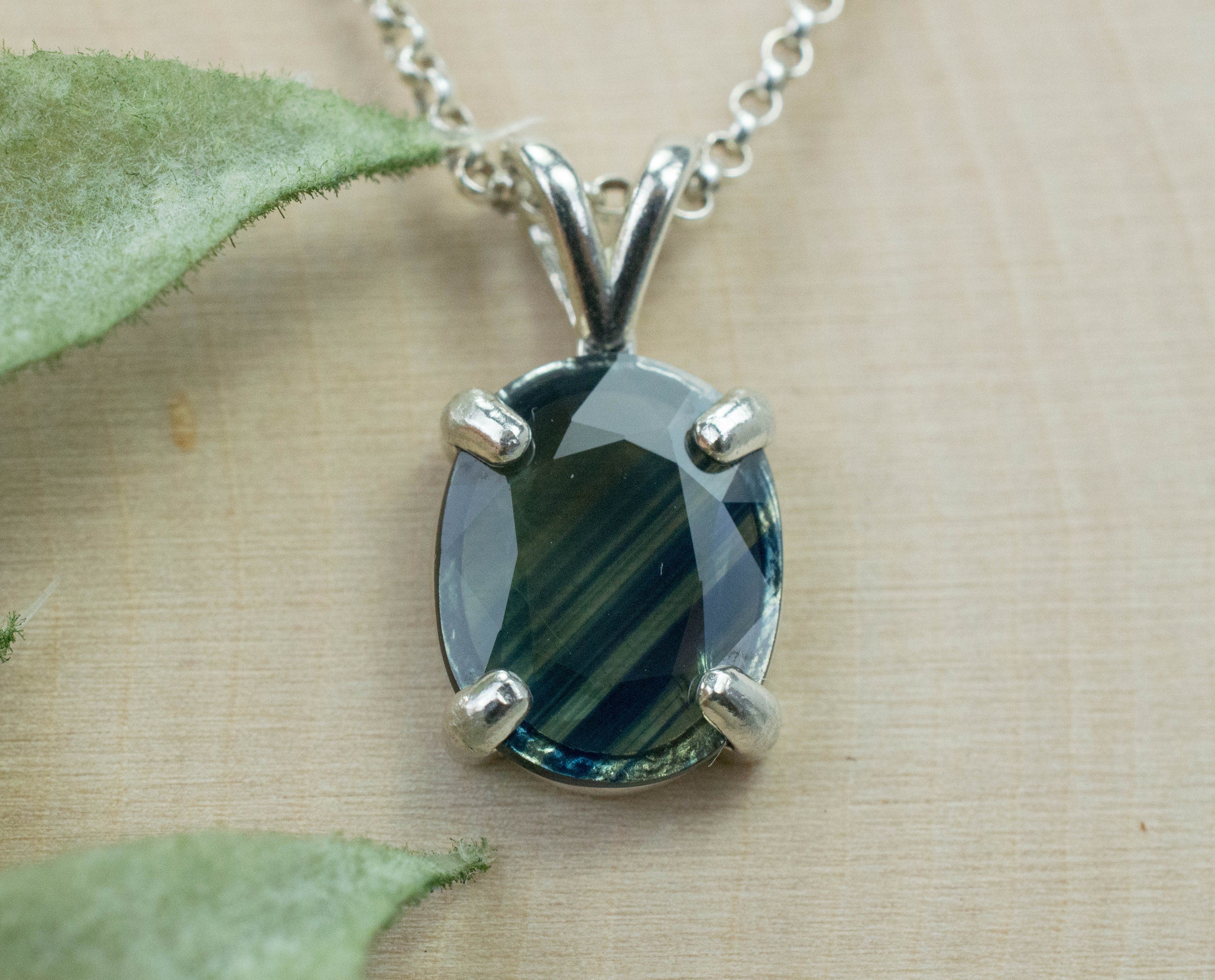 Australian Parti Sapphire Pendant; Genuine Untreated Sapphire; 2.200cts - Mark Oliver Gems