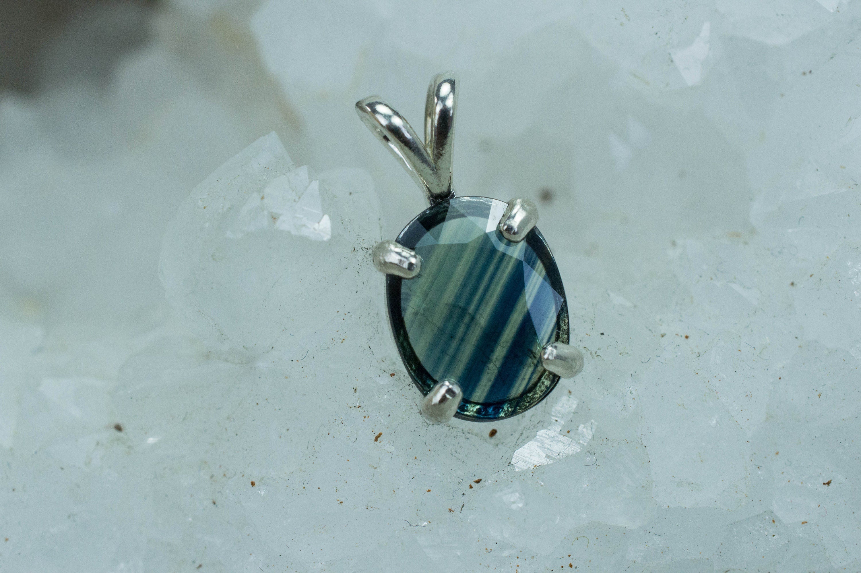 Australian Parti Sapphire Pendant; Genuine Untreated Sapphire; 2.200cts - Mark Oliver Gems