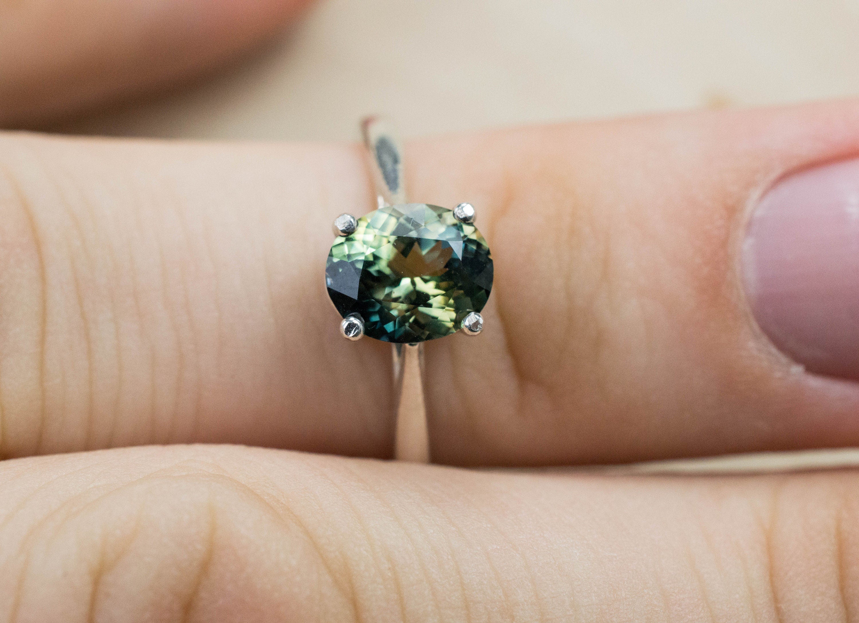 Australian Sapphire Ring, Genuine Parti Sapphire; 1.600cts - Mark Oliver Gems