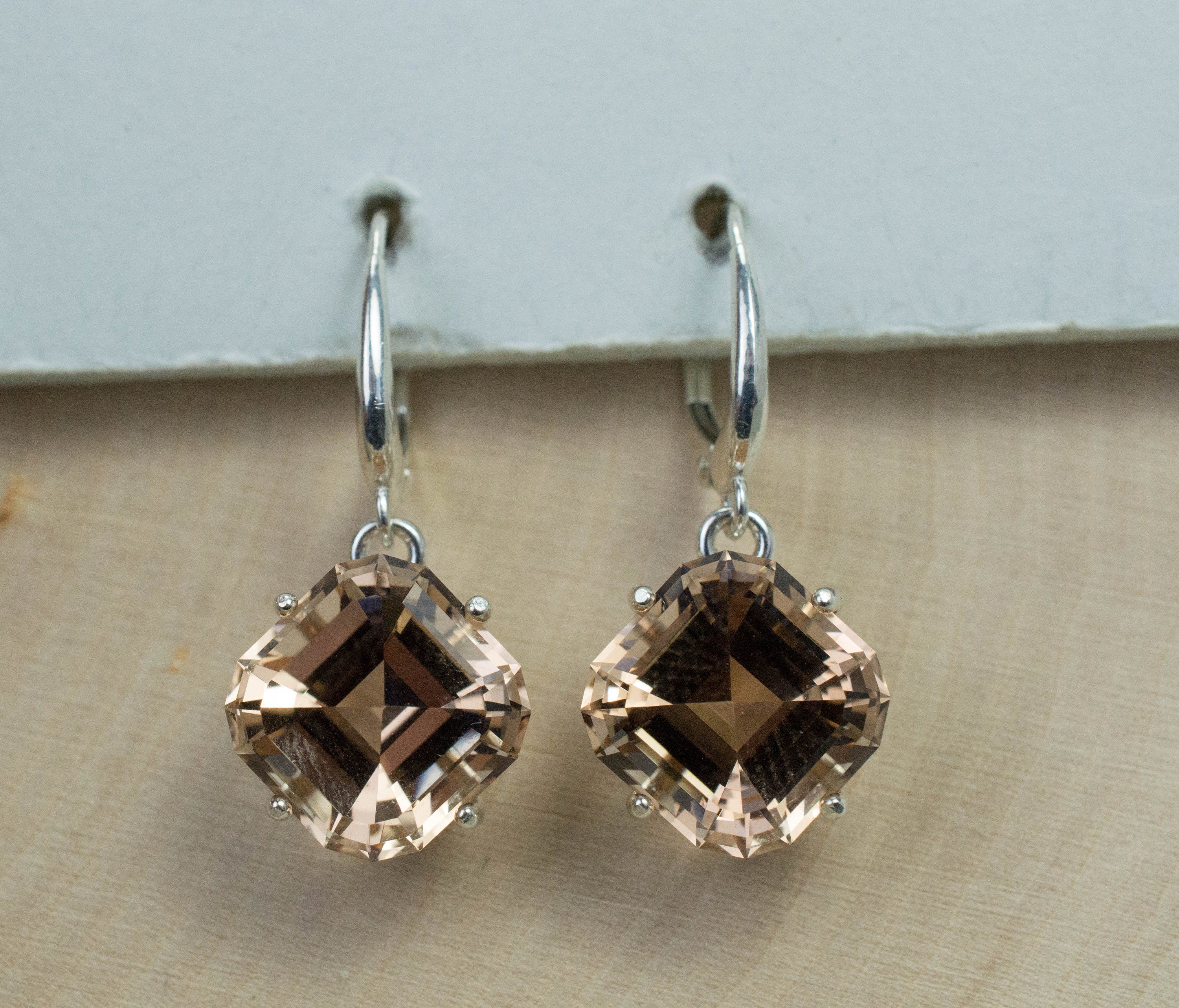 Topaz Earrings; Natural Untreated Ukraine Topaz; 15.10cts - Mark Oliver Gems