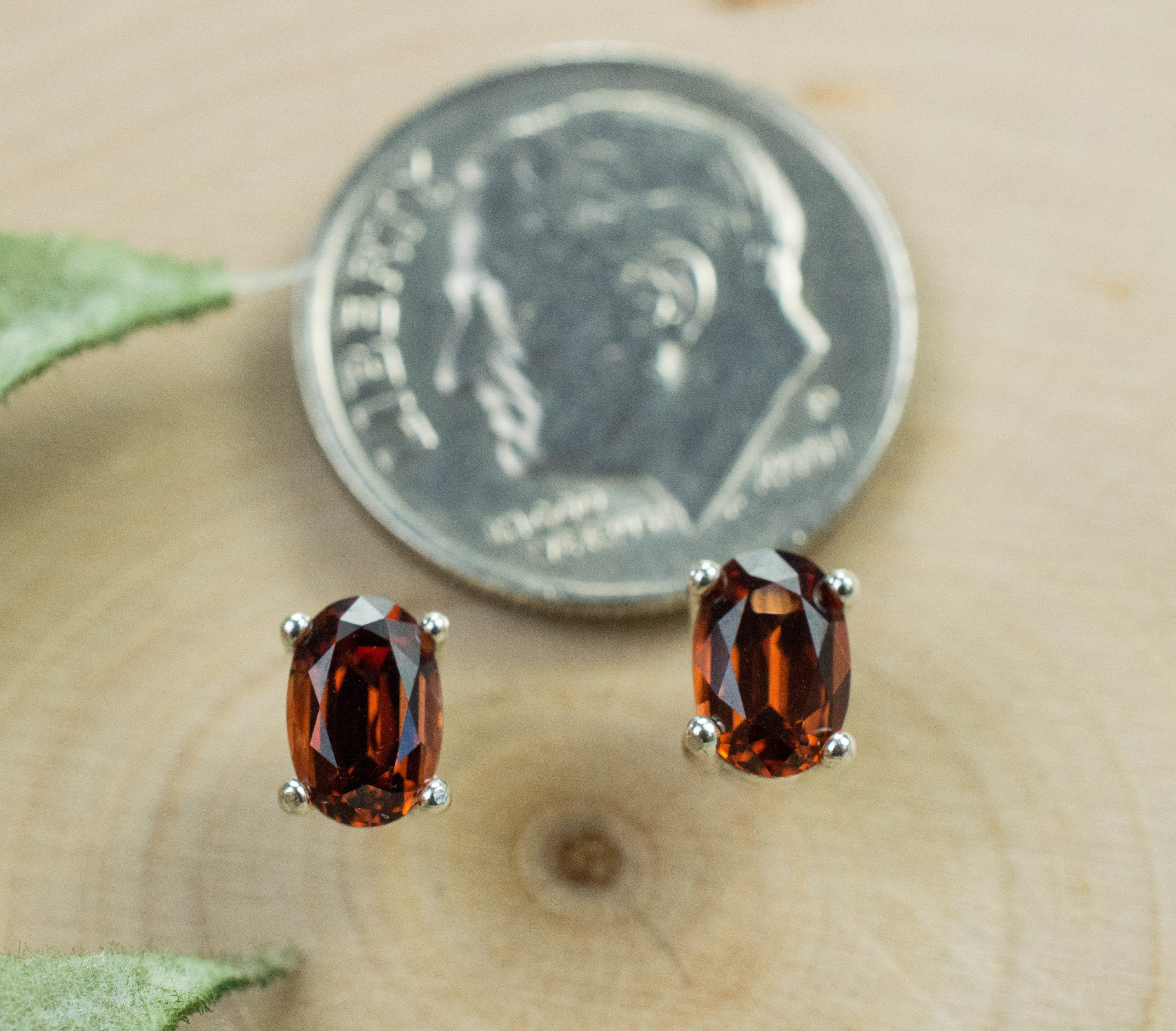 Pyrope Garnet Earrings; Genuine Untreated Kenya Garnet; 1.270cts - Mark Oliver Gems