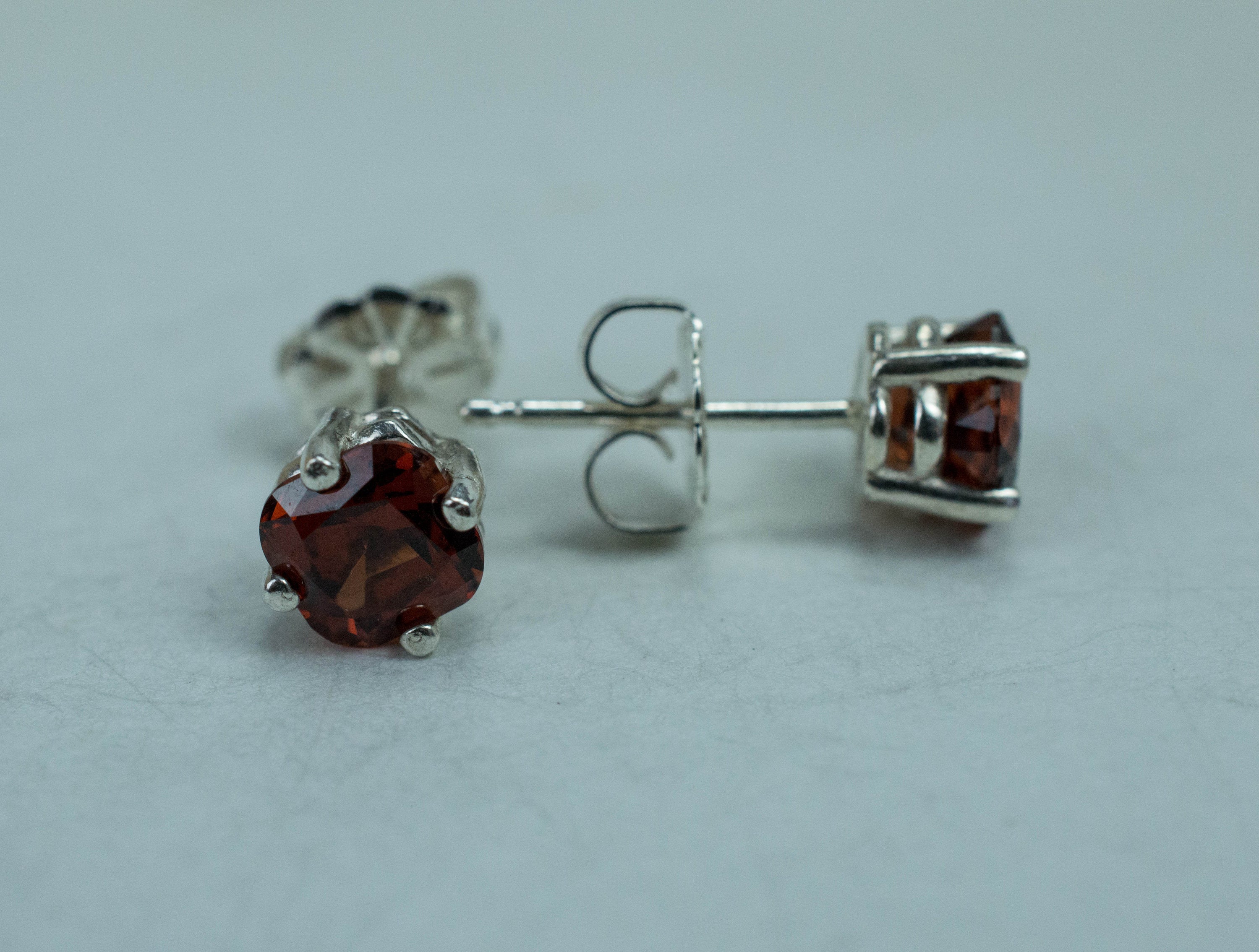 Pyrope Garnet Earrings; Genuine Untreated Kenya Garnet; 1.660cts - Mark Oliver Gems