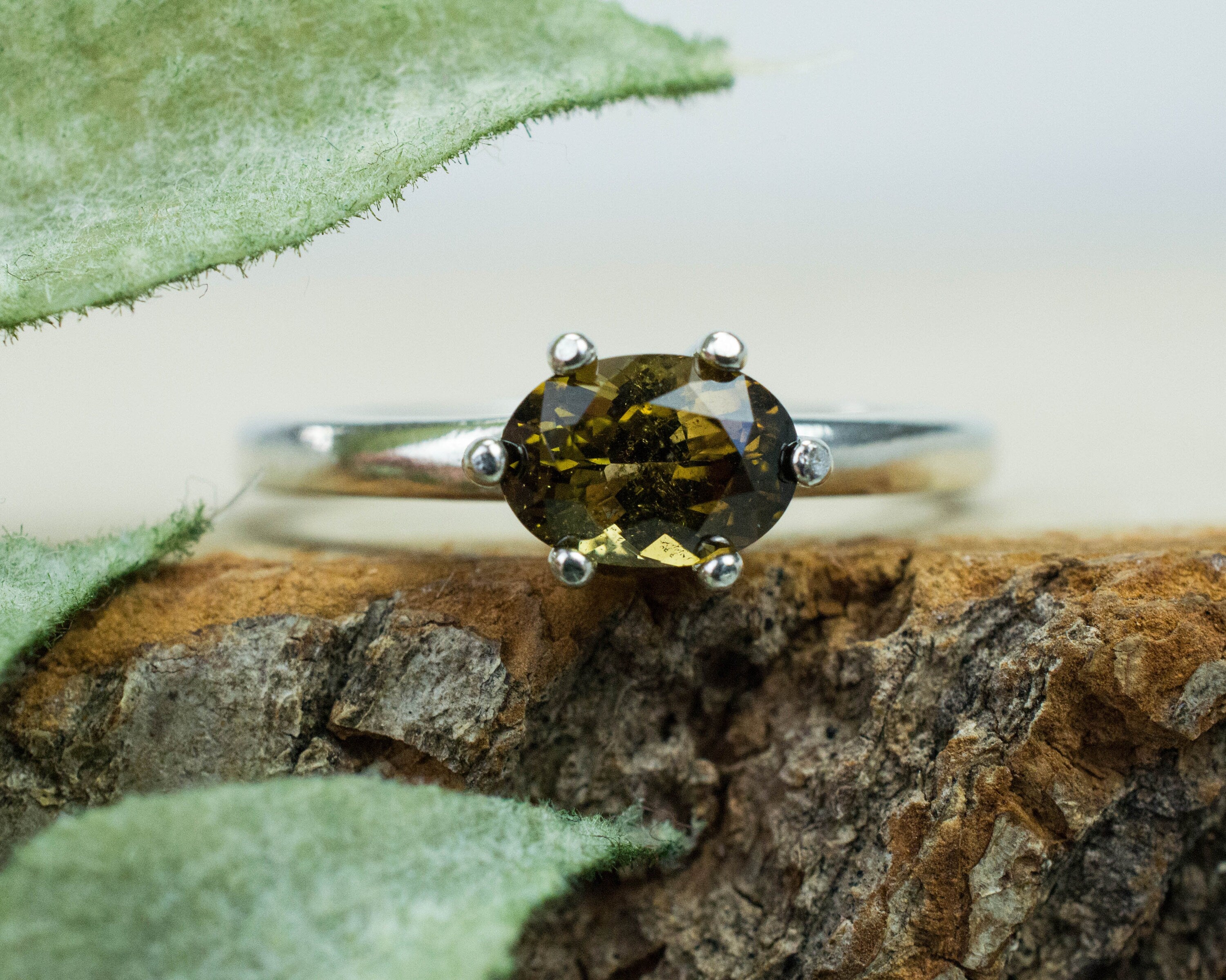 Clinozoisite Ring, Genuine Untreated Pakistan Clinozoisite - Mark Oliver Gems