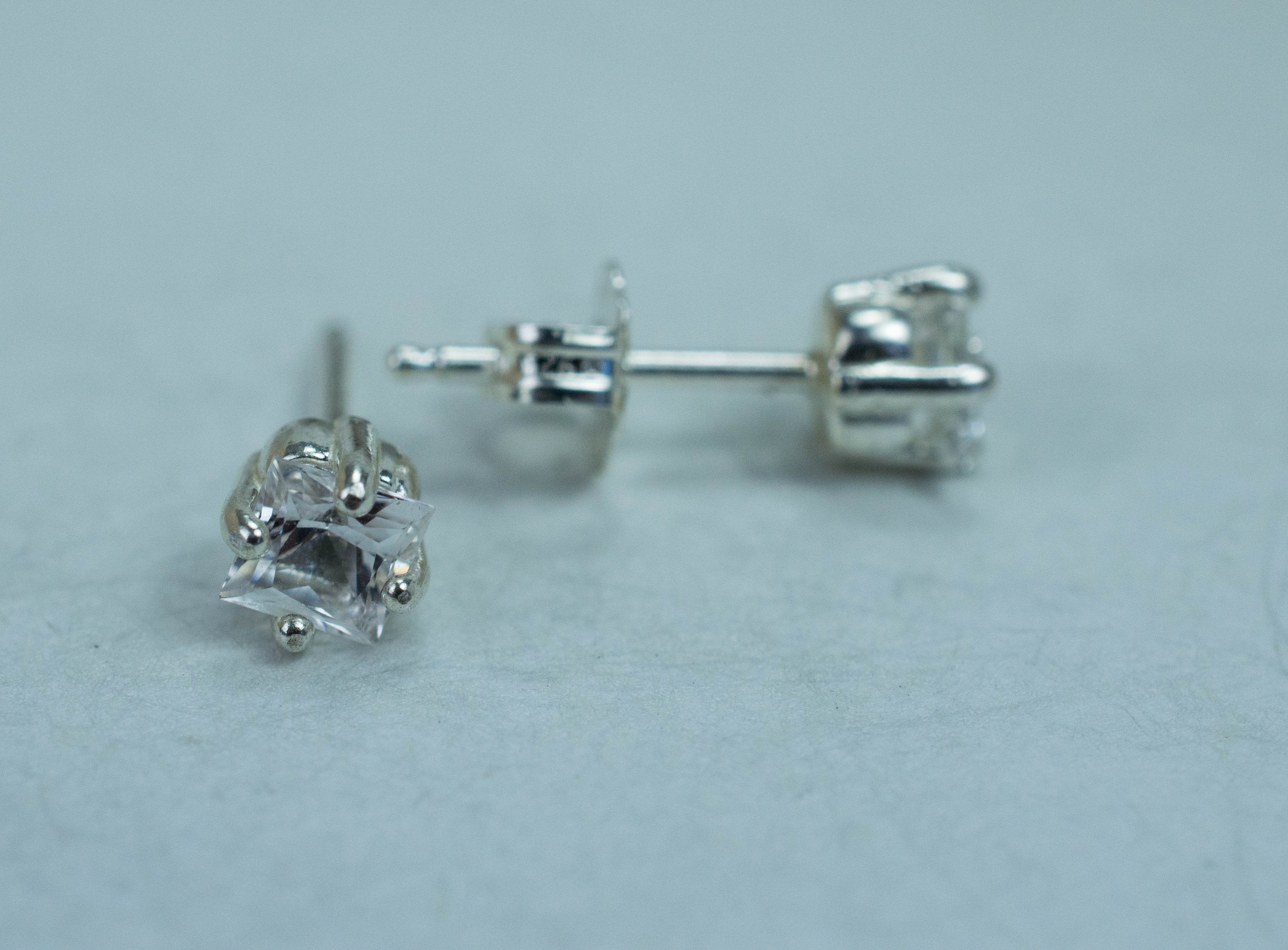 Danburite Earrings; Genuine Untreated Mexico Danburite; 0.645cts - Mark Oliver Gems