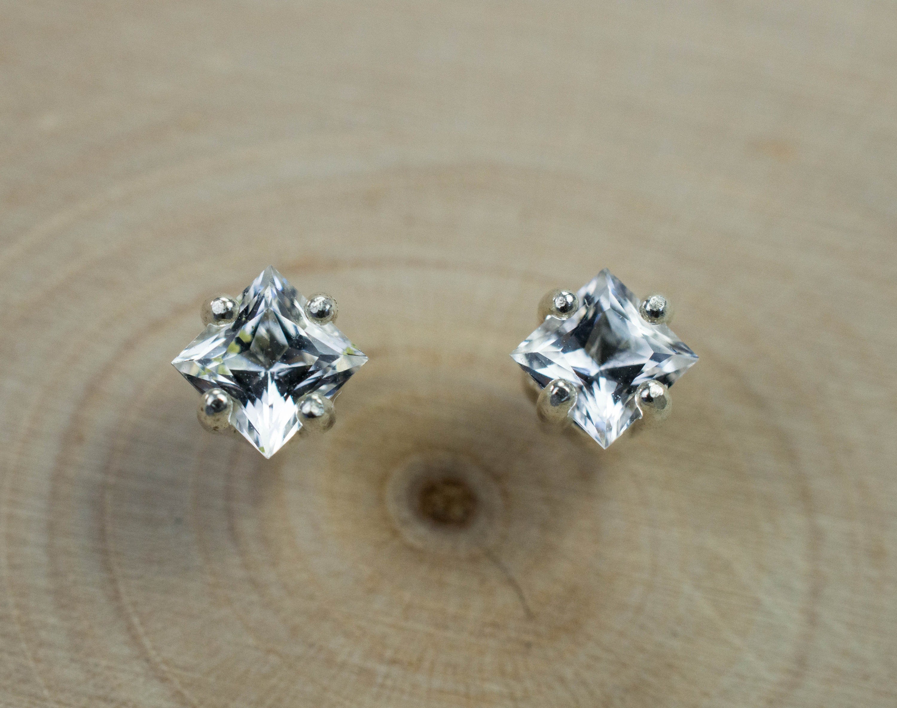 Danburite Earrings; Genuine Untreated Mexico Danburite; 0.645cts - Mark Oliver Gems