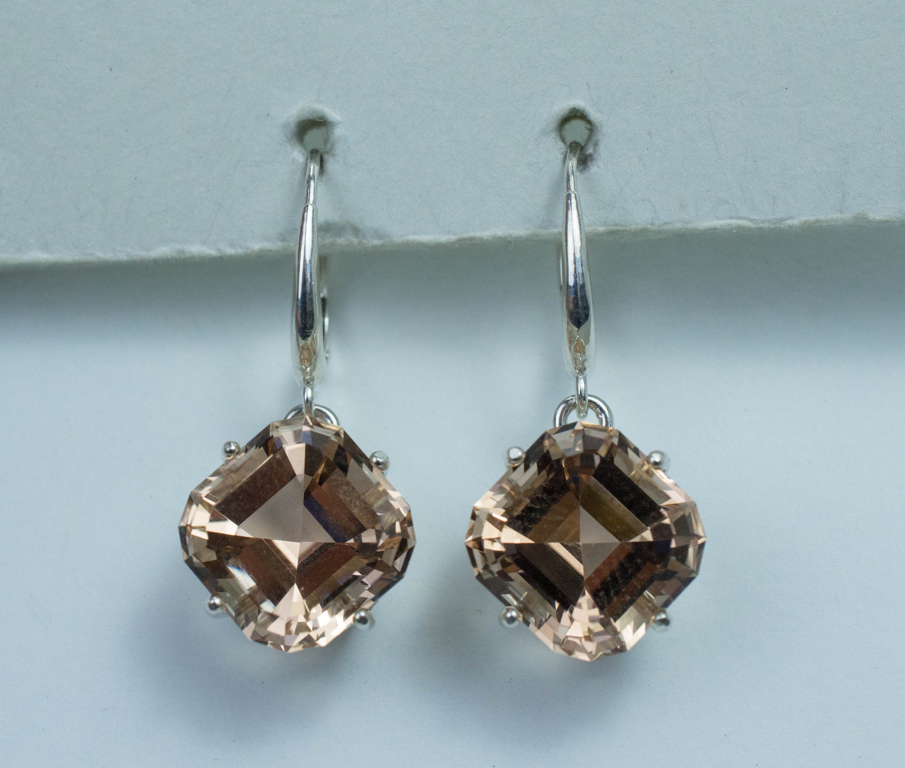 Topaz Earrings; Natural Untreated Ukraine Topaz; 15.10cts - Mark Oliver Gems
