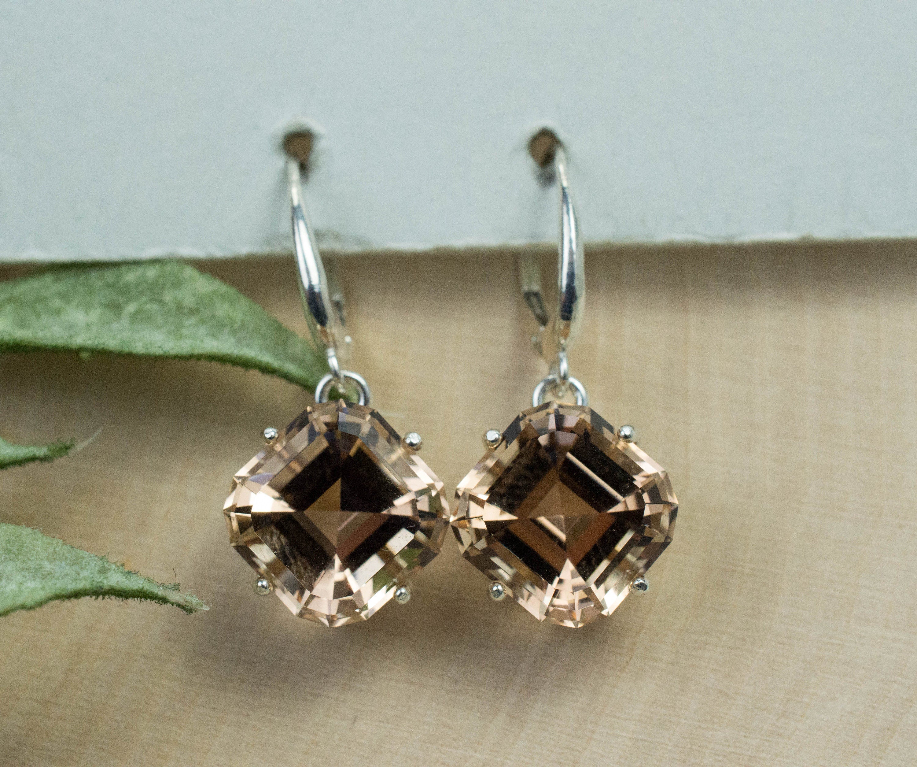 Topaz Earrings; Natural Untreated Ukraine Topaz; 15.10cts - Mark Oliver Gems