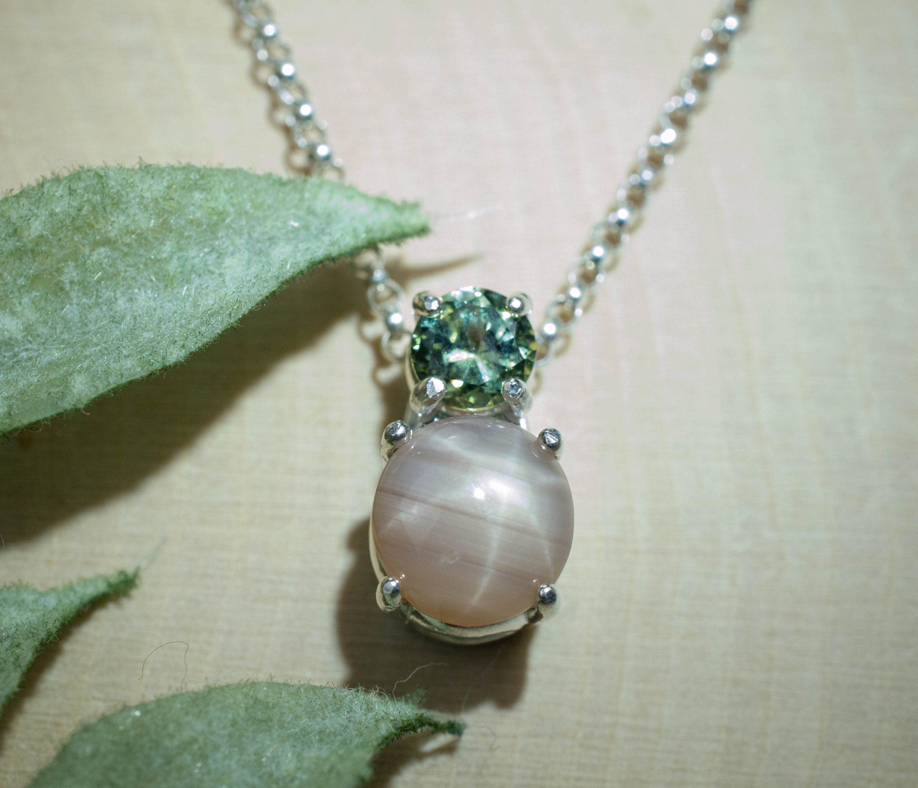 Star Sapphire Pendant; Genuine Untreated Sri Lanka Star Sapphire and Australia Sapphire - Mark Oliver Gems