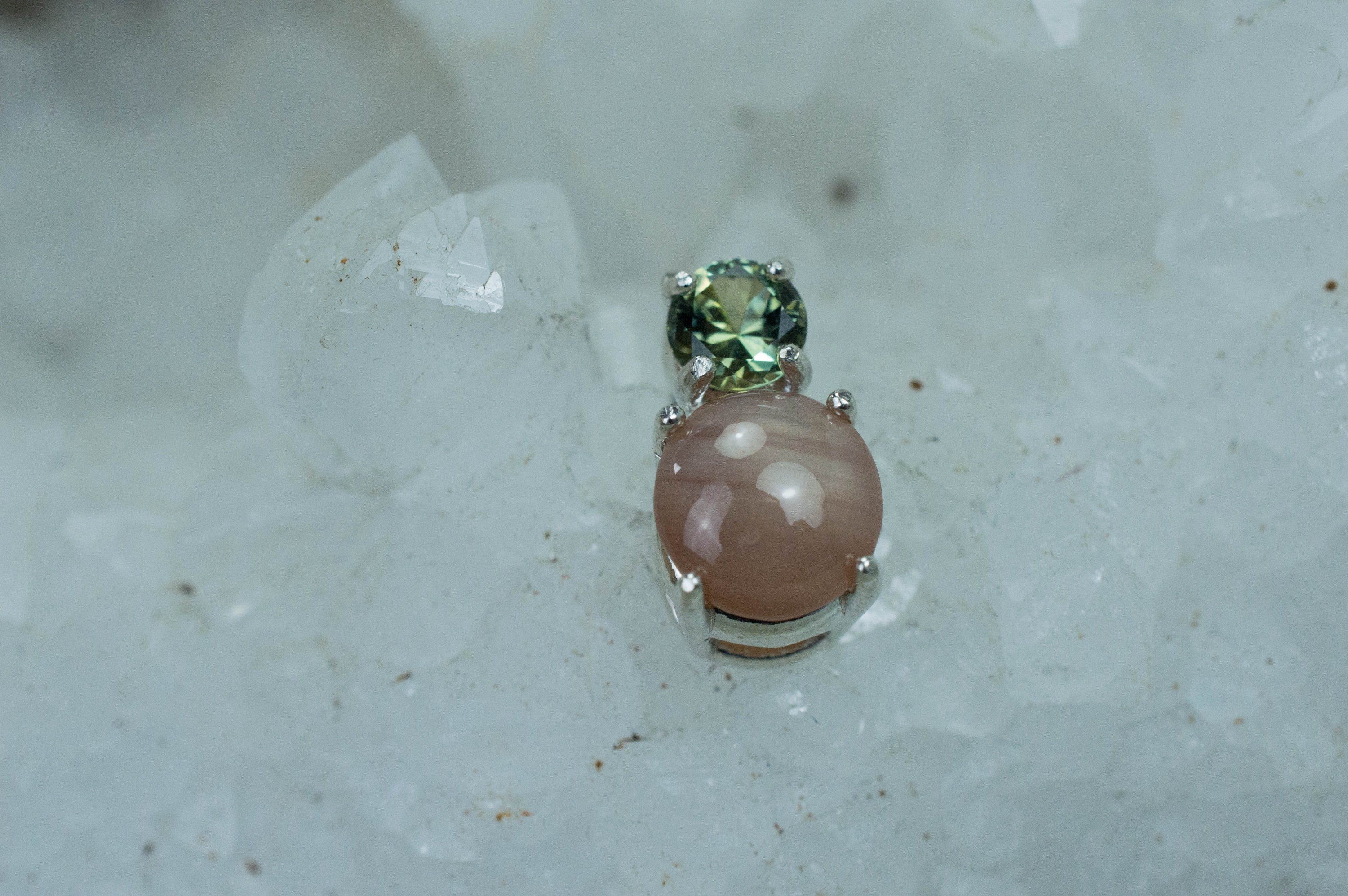 Star Sapphire Pendant; Genuine Untreated Sri Lanka Star Sapphire and Australia Sapphire - Mark Oliver Gems