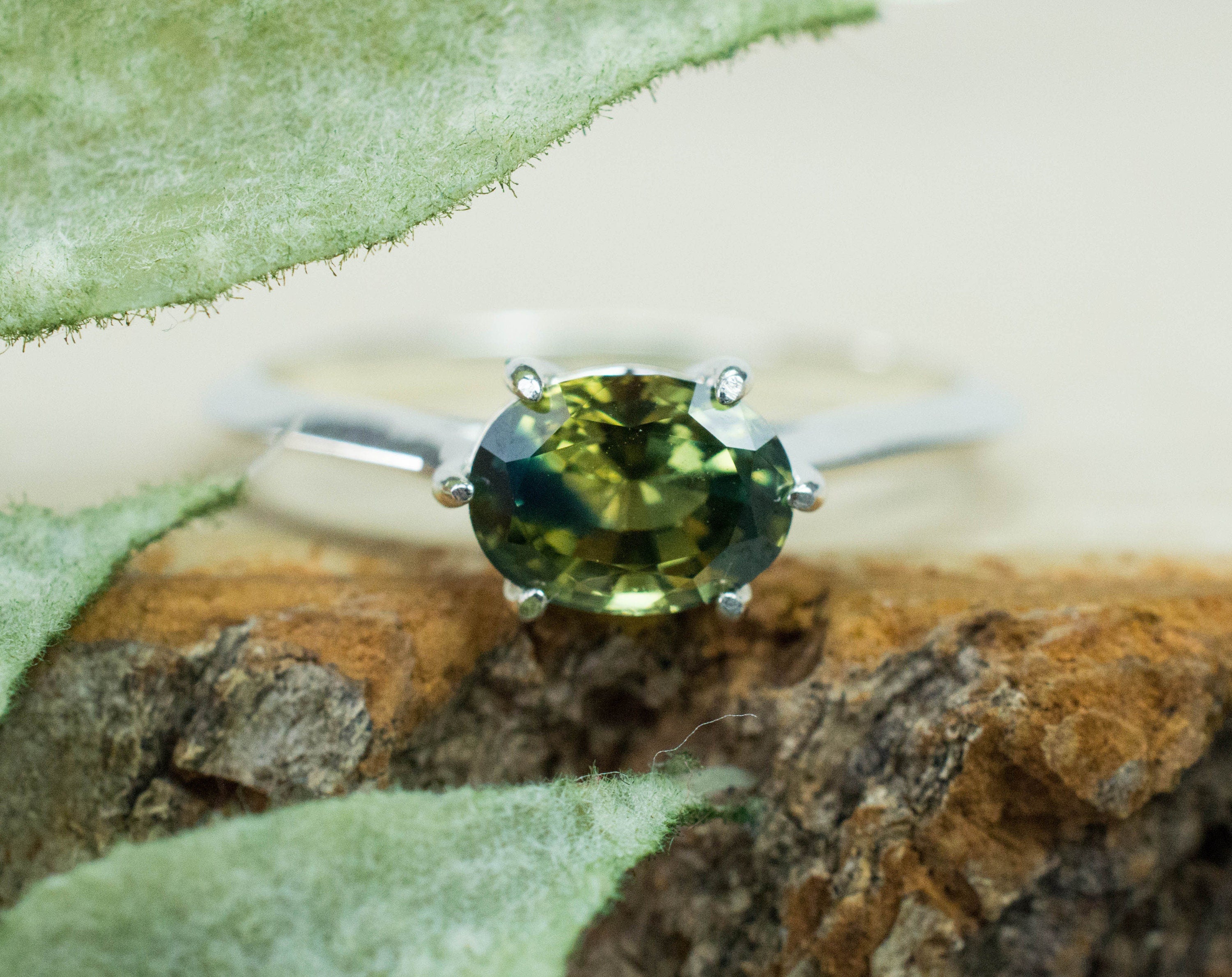 Parti Sapphire Ring, Genuine Untreated Kenya Sapphire; 1.270cts - Mark Oliver Gems